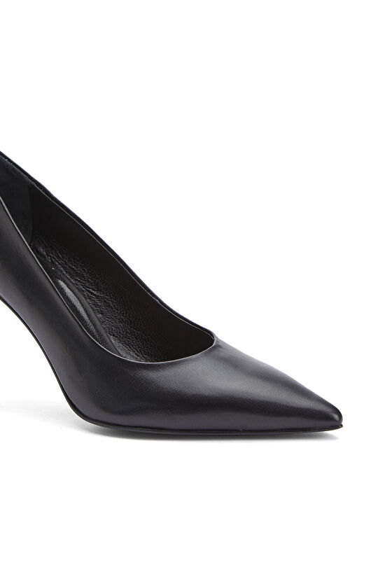 Siyah Deri Stiletto