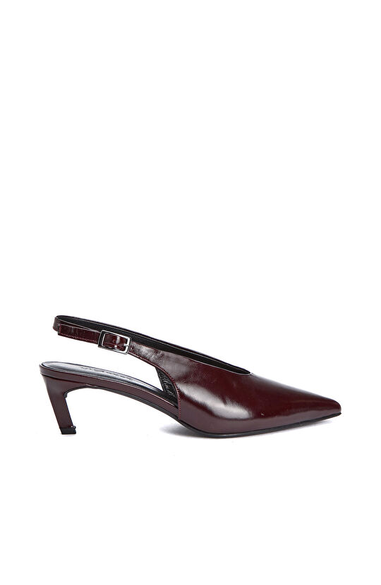 Burgundy Leather Heels