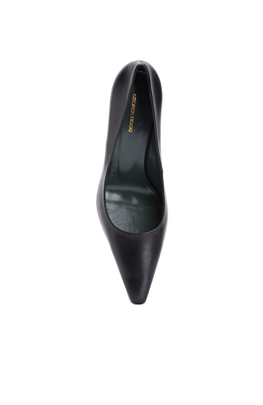 Siyah Deri Stiletto
