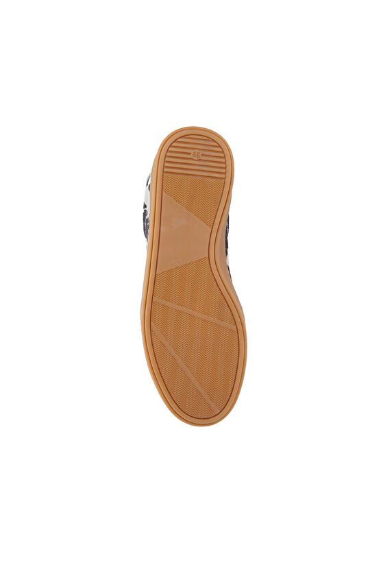 Siyah Desenli Kadın Süet Sneaker