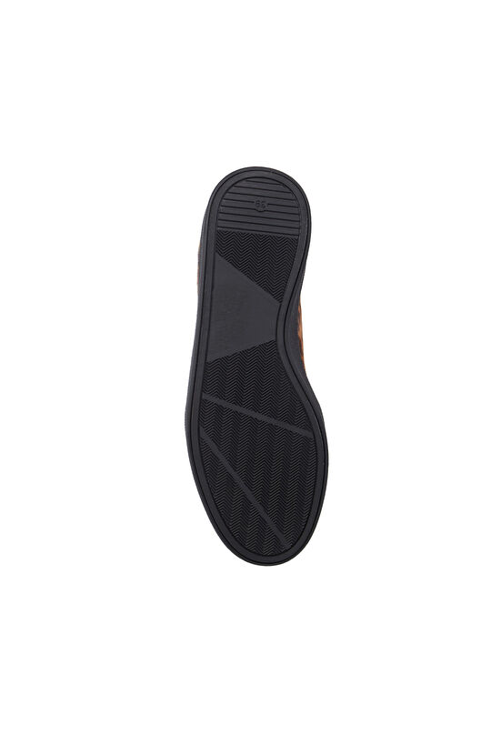 Leopar Desenli Kadın Süet Sneaker