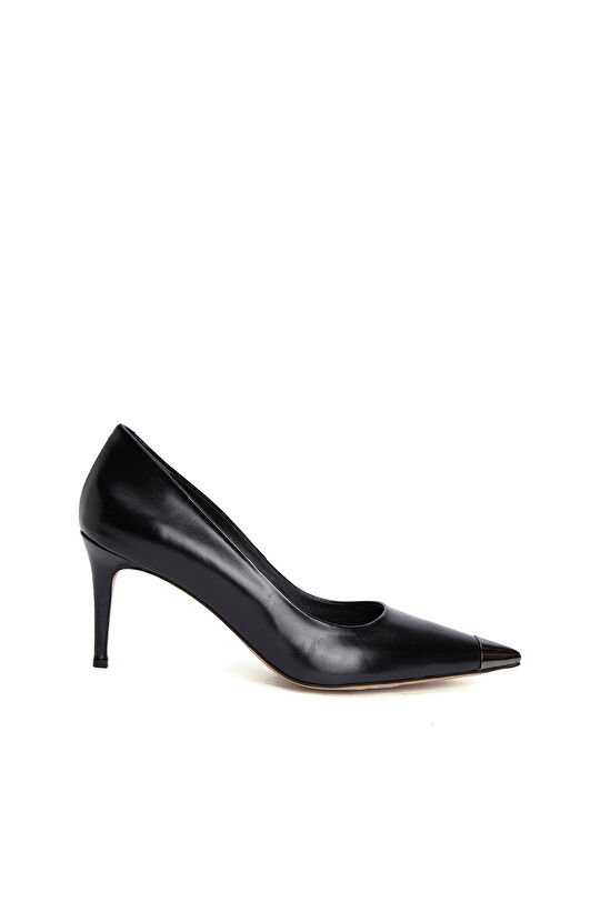 Siyah Deri Stiletto