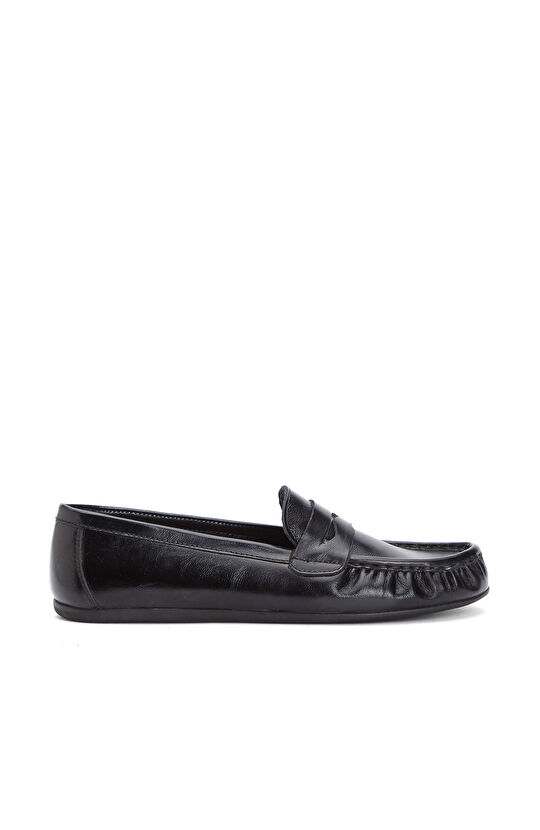 Siyah Günlük Rahat Kadın Deri Loafer