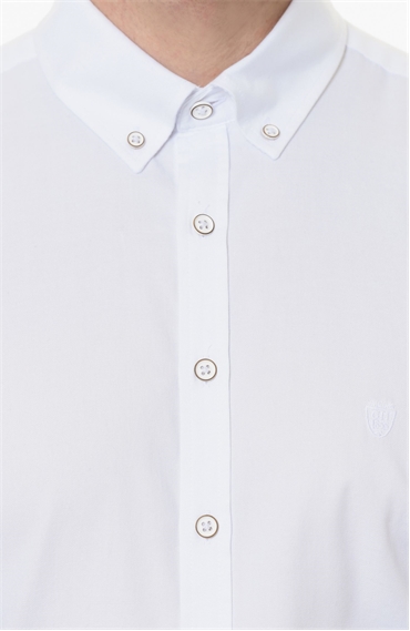Oxford Slım Fit Beyaz Gömlek