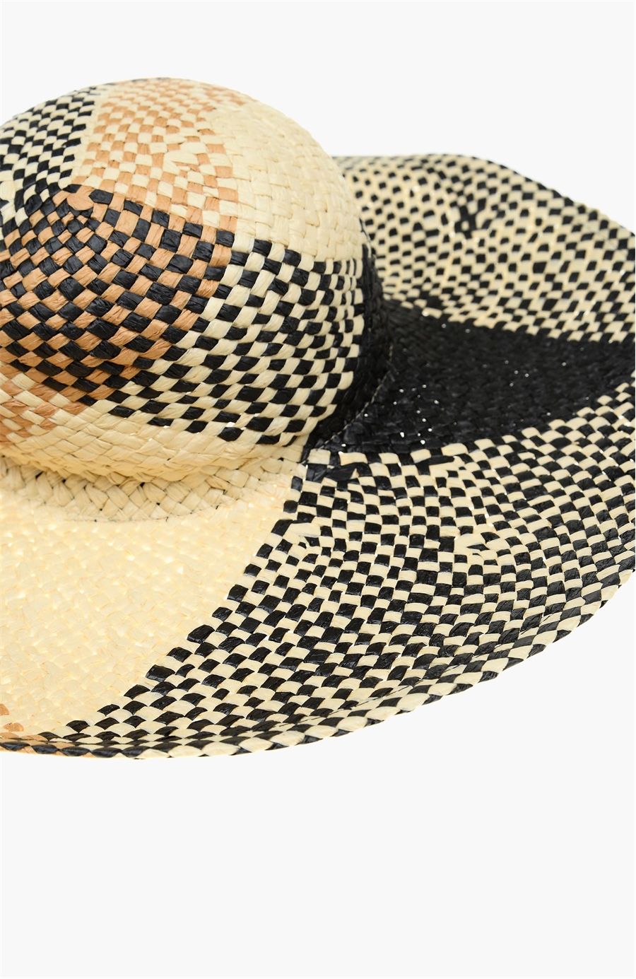 Hasir Siyah Bej Kadın Şapka