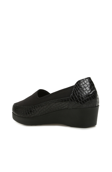 Kroko Siyah Kadın Ayakkabı