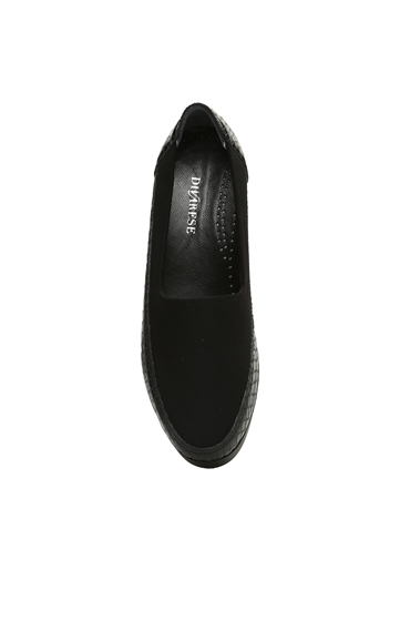 Kroko Siyah Kadın Ayakkabı