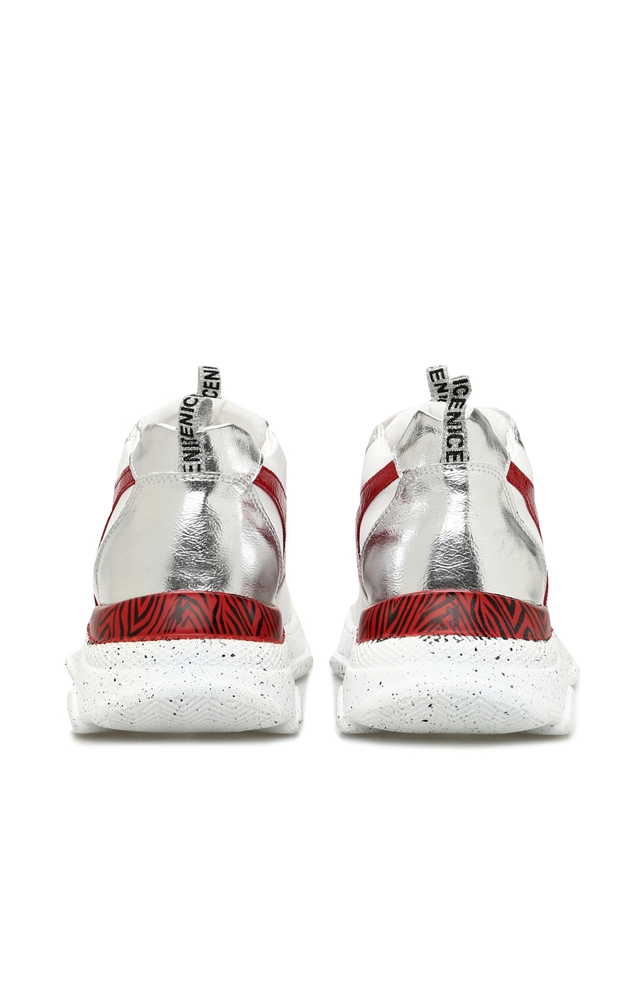 Beyaz Kırmızı Kadın Sneaker