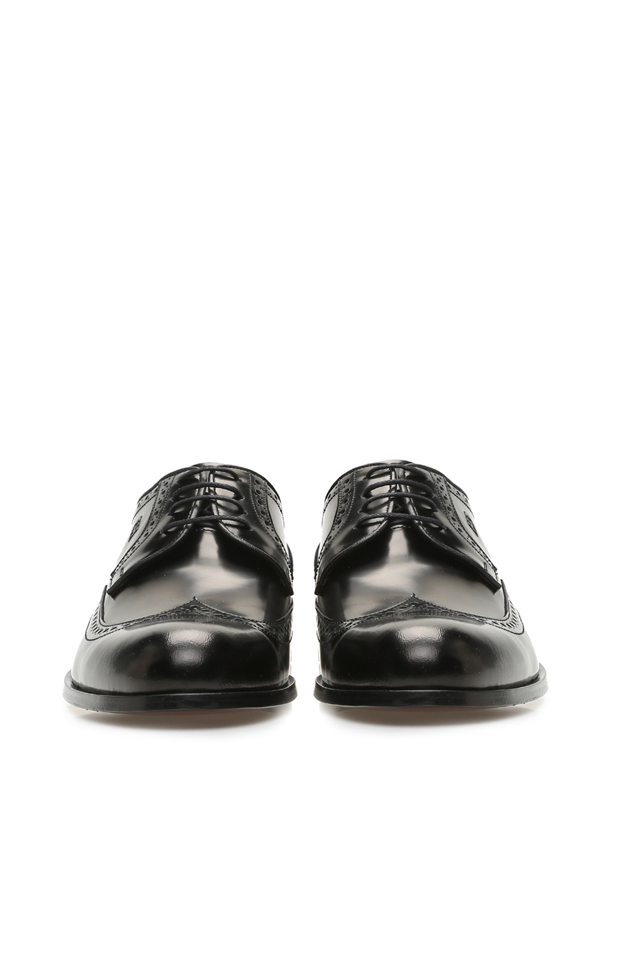 Siyah Delik Desenli Erkek Deri Ayakkabı
