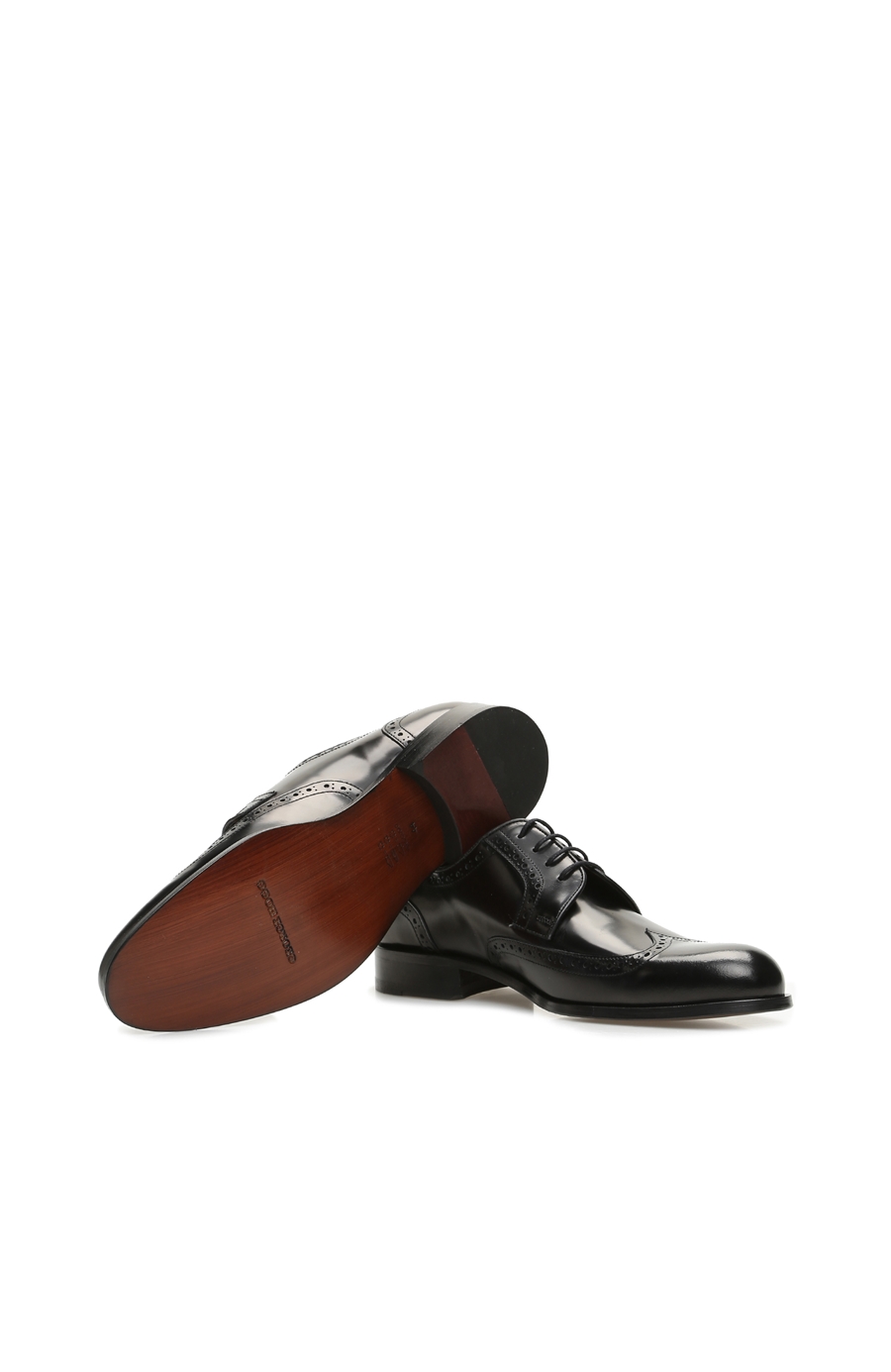 Siyah Delik Desenli Erkek Deri Ayakkabı