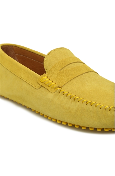 Sarı Süet Erkek Loafer