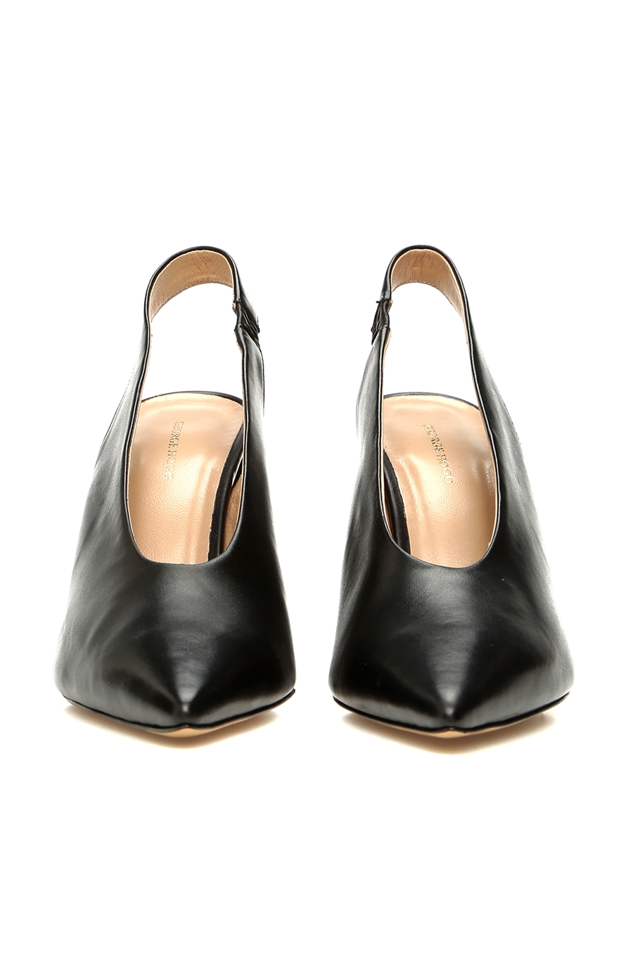 Kadın Siyah Deri Topuklu Ayakkabı