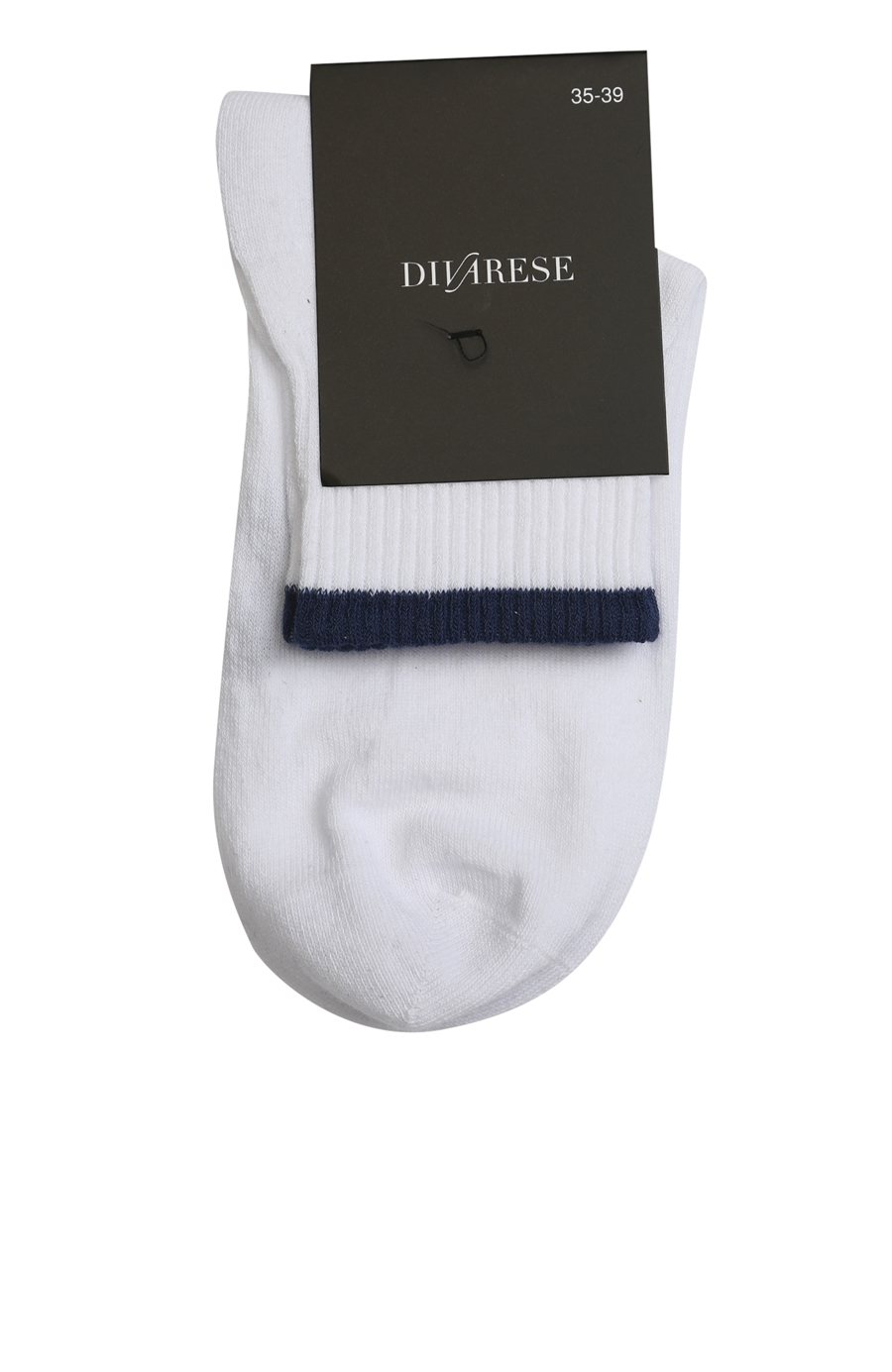 Beyaz Lacivert Coton Mix Kadın Çorap