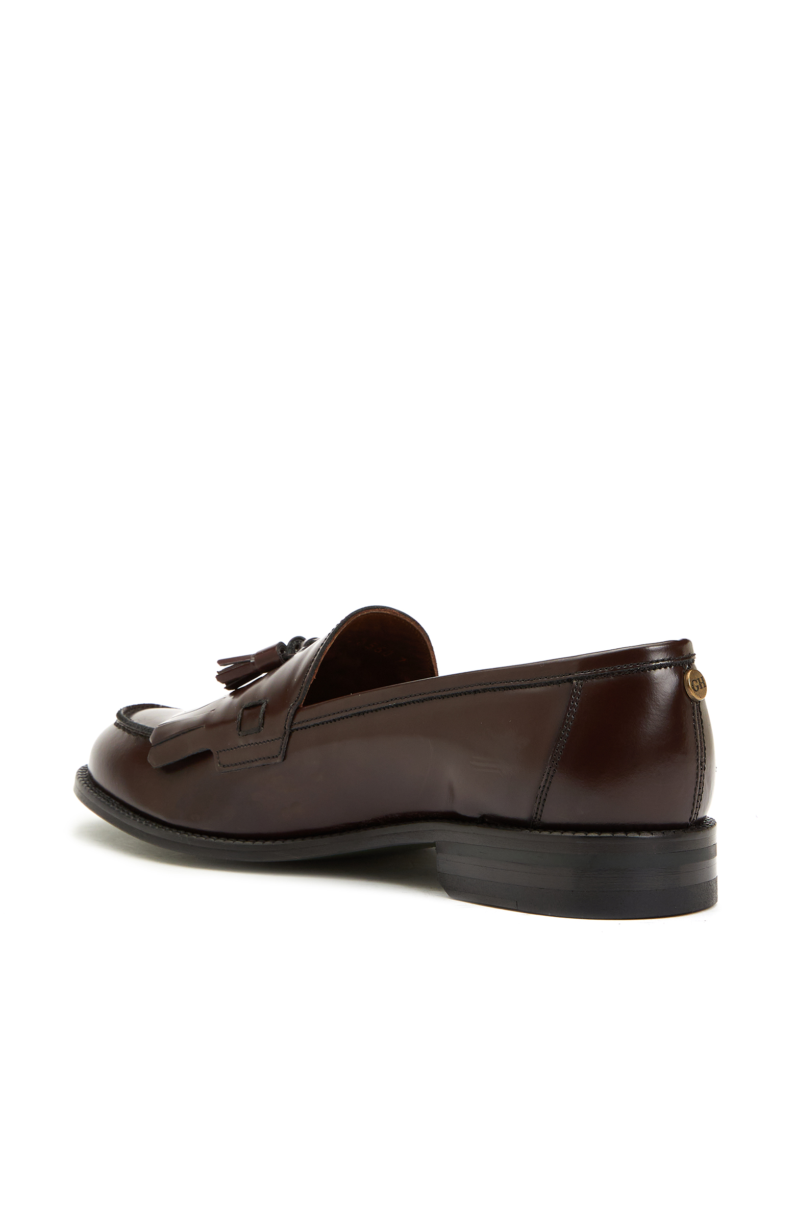 Bordo Püsküllü Kadın Deri Loafer