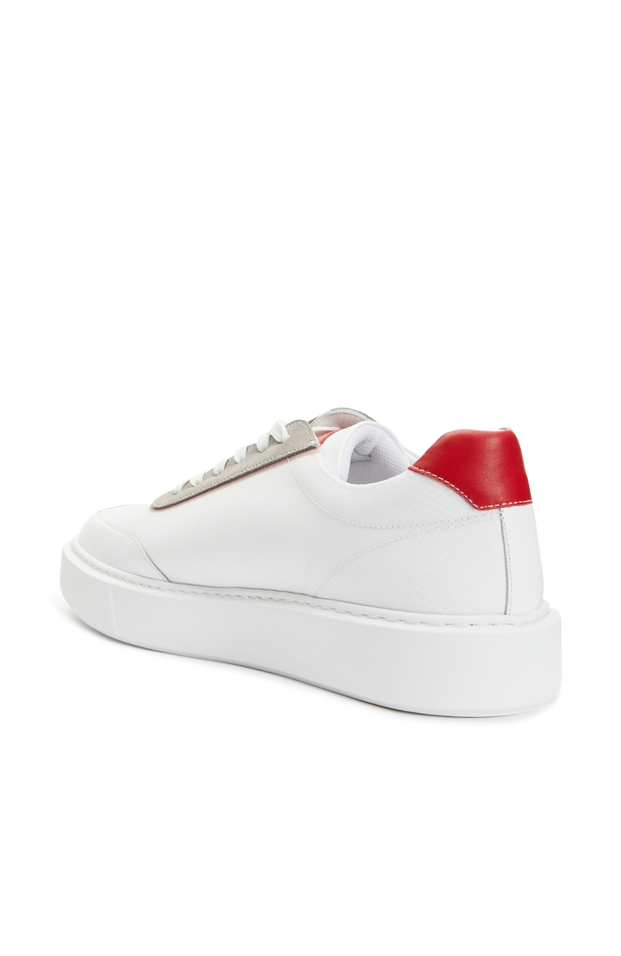 Beyaz Kırmızı Erkek Deri Ayakkabı 