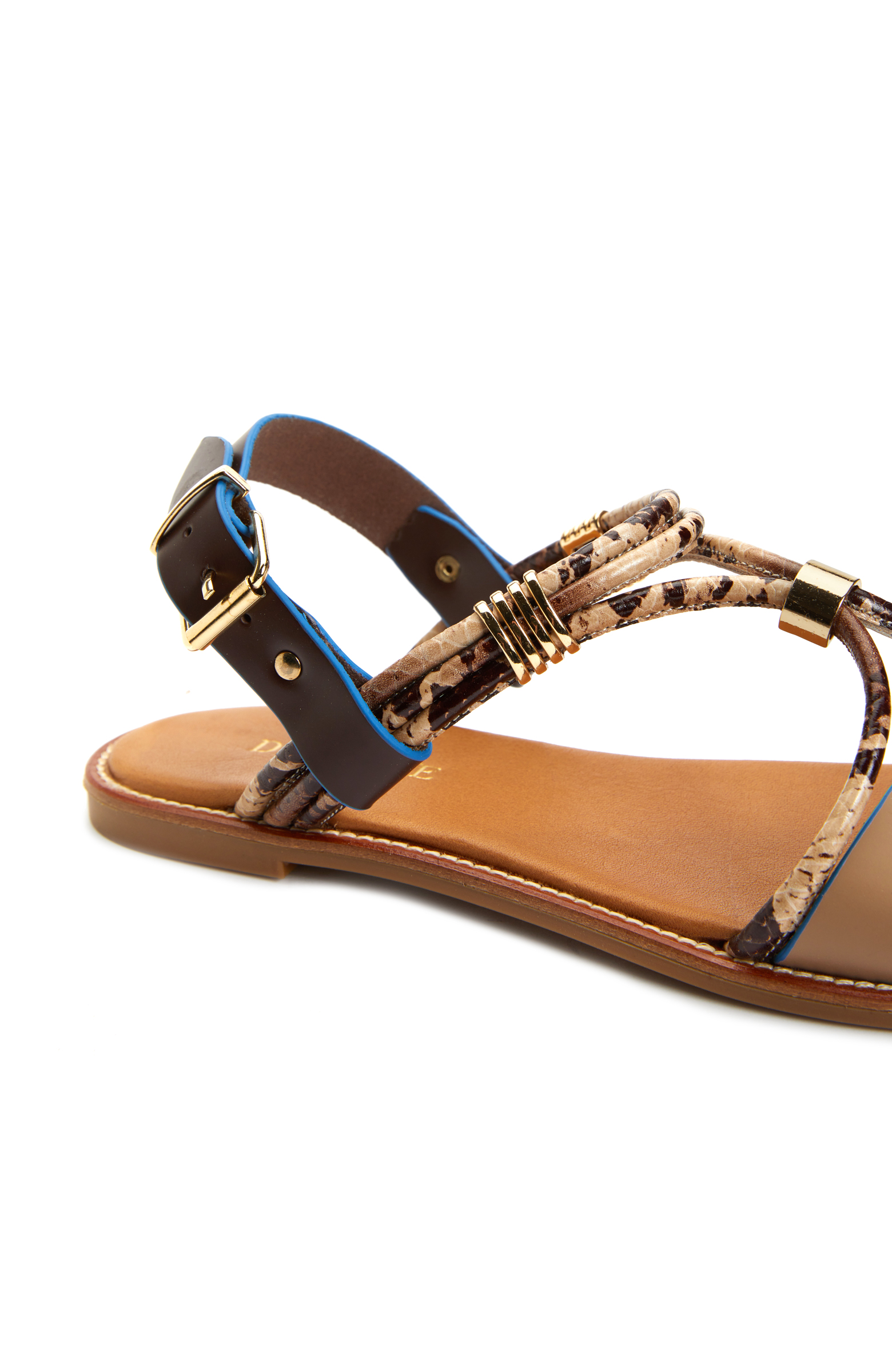 Kahverengi Kadın Deri Sandalet