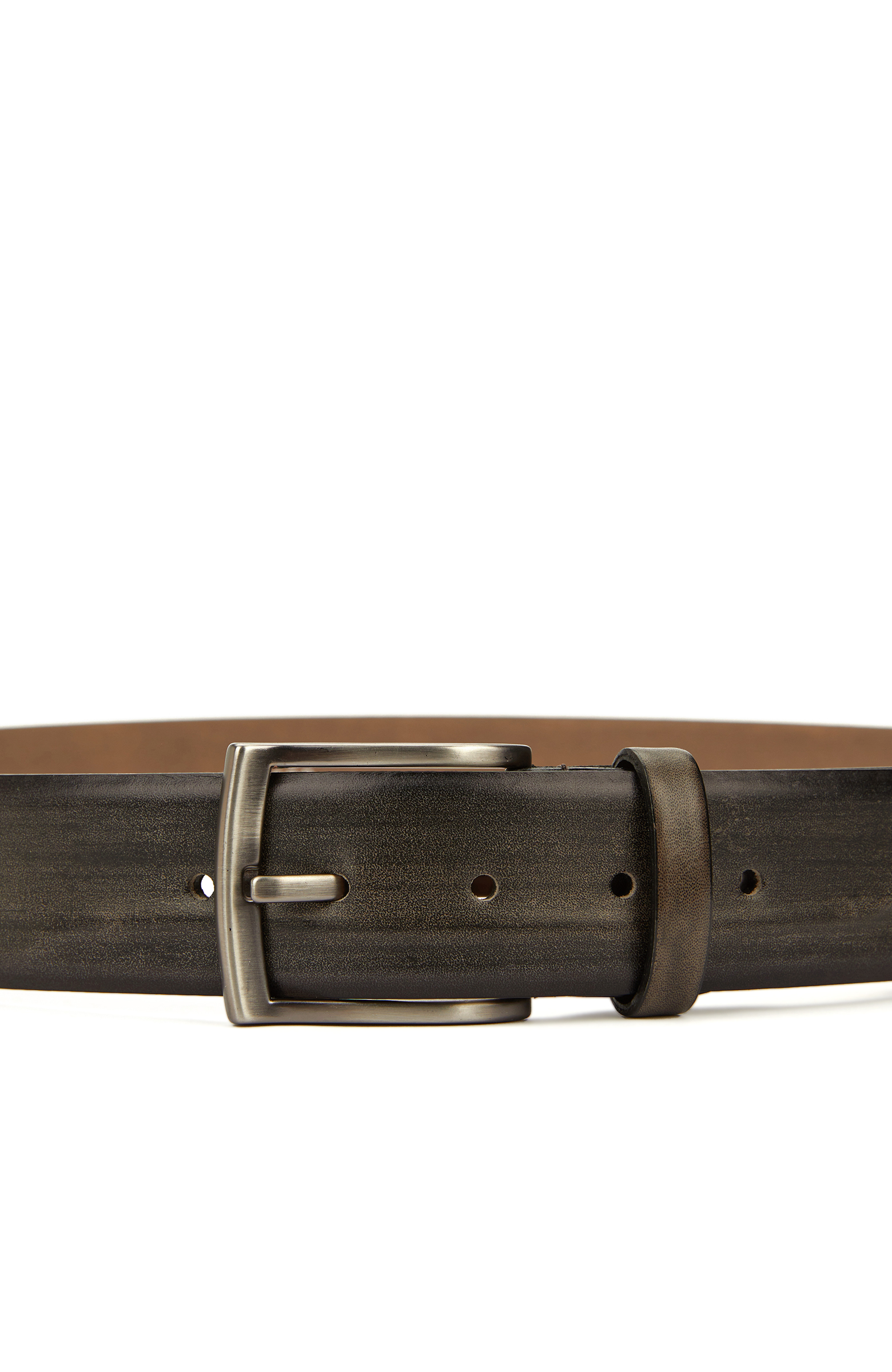 Gri Erkek Deri Kemer