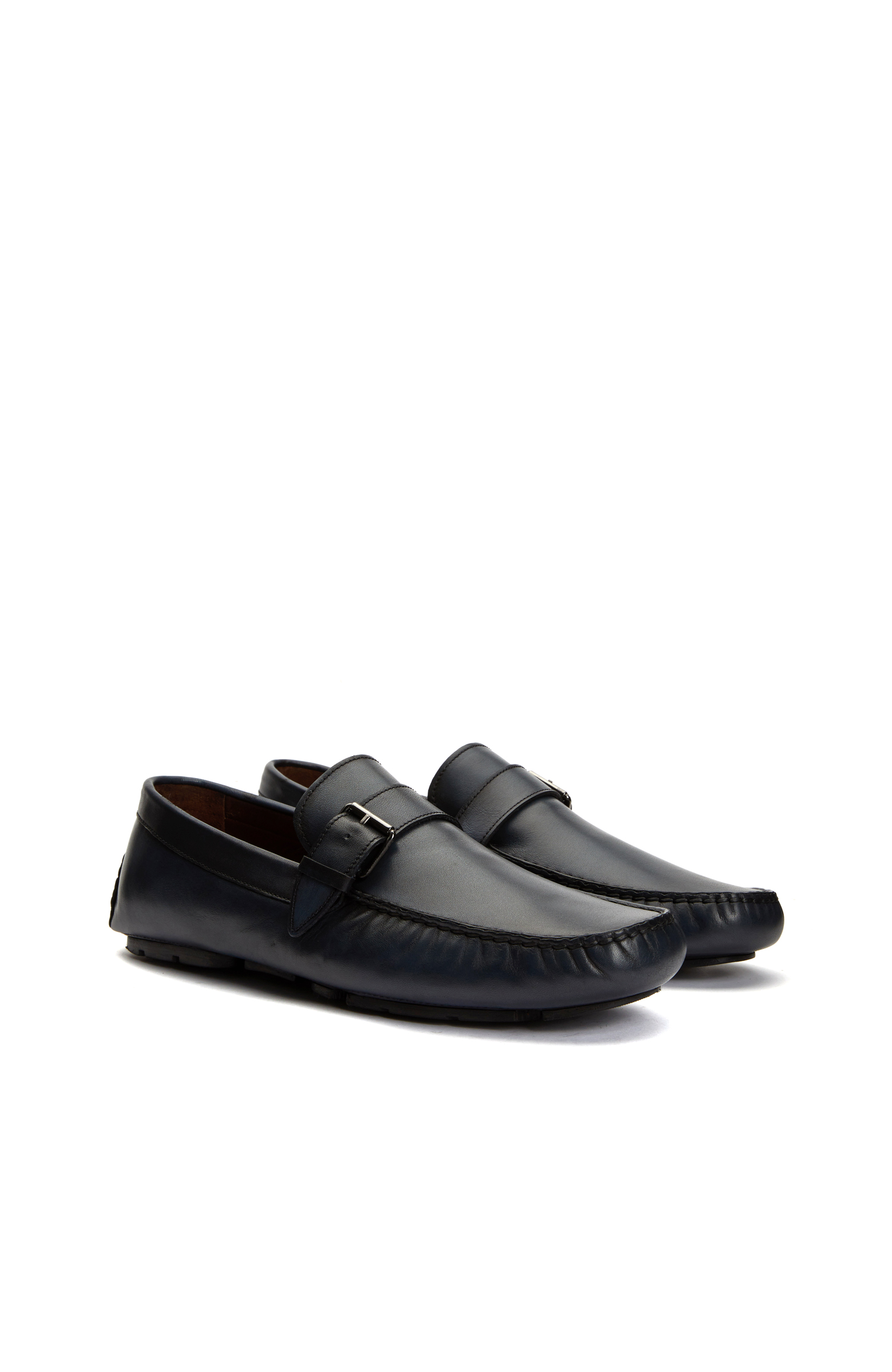 Lacivert Deri Loafer