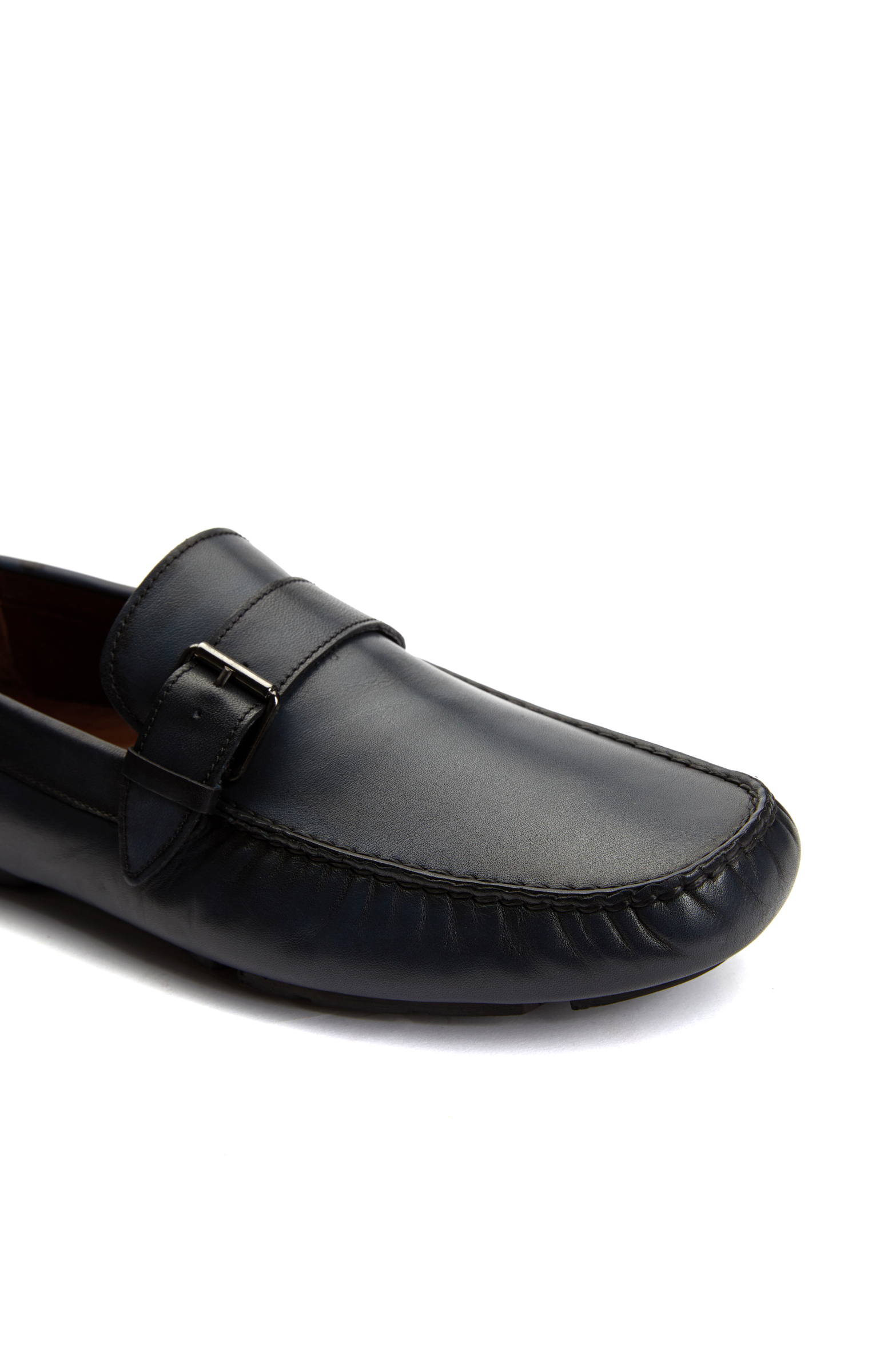 Lacivert Deri Loafer