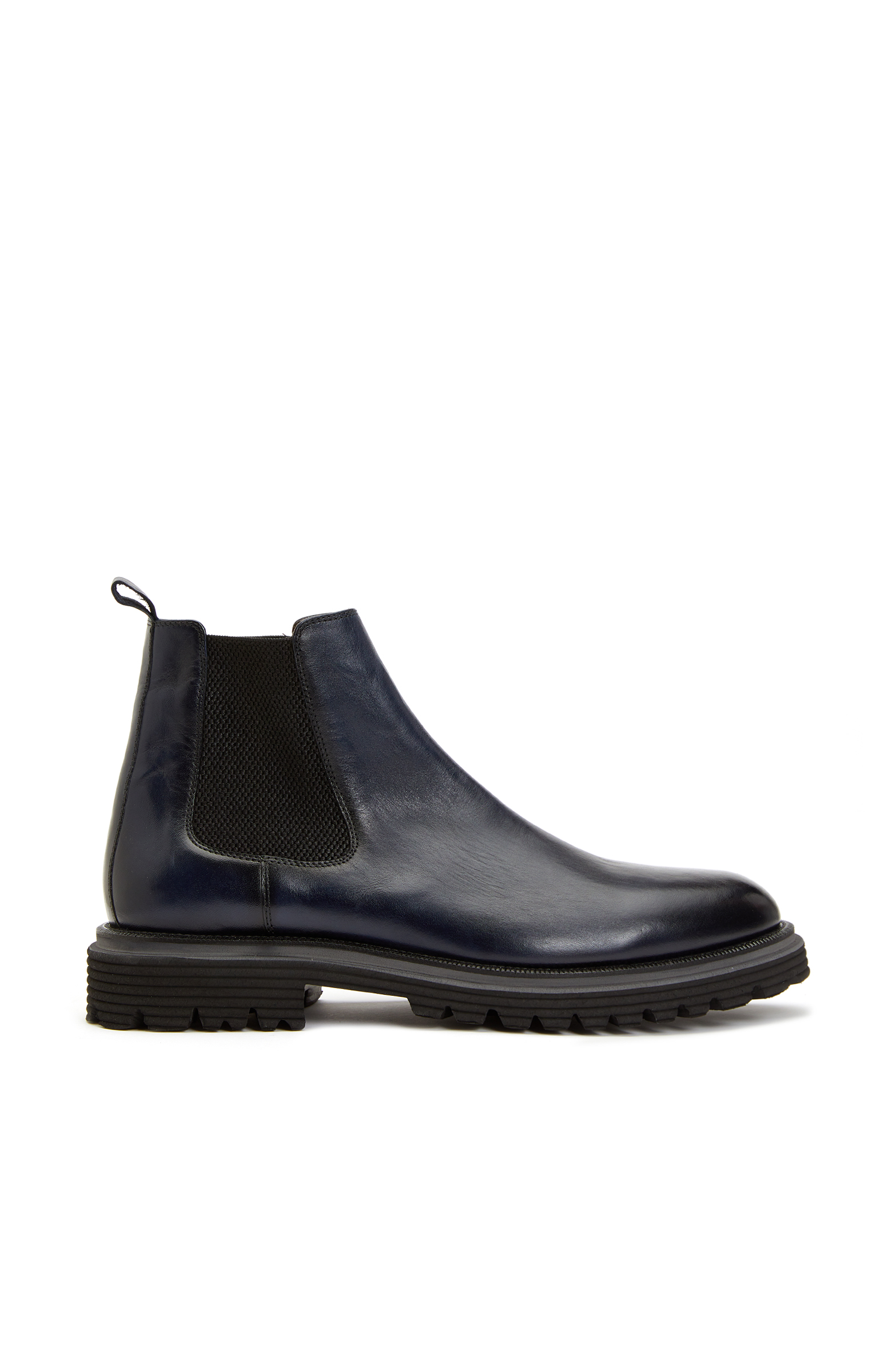 Navy Blue Men's Leather Boot