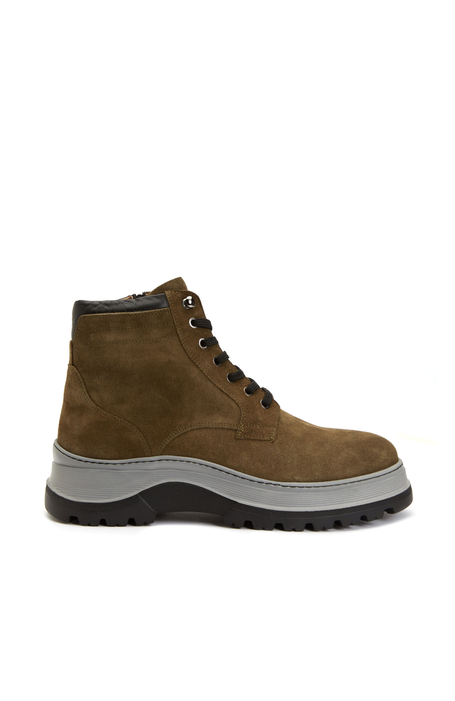 Khaki Men's Suede Leather Boots