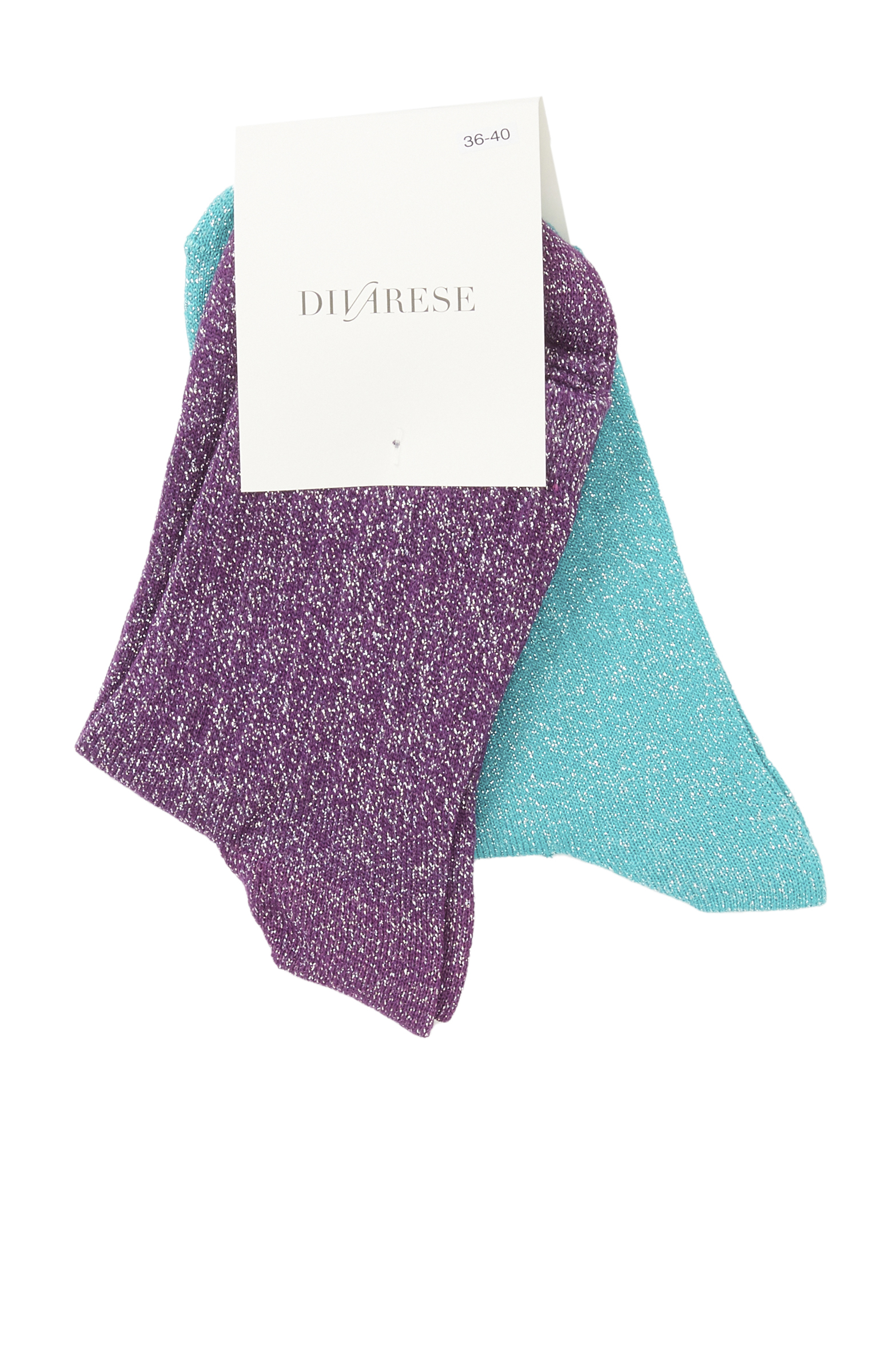 Yeşil Mor Kadın 2'Li Çorap Set