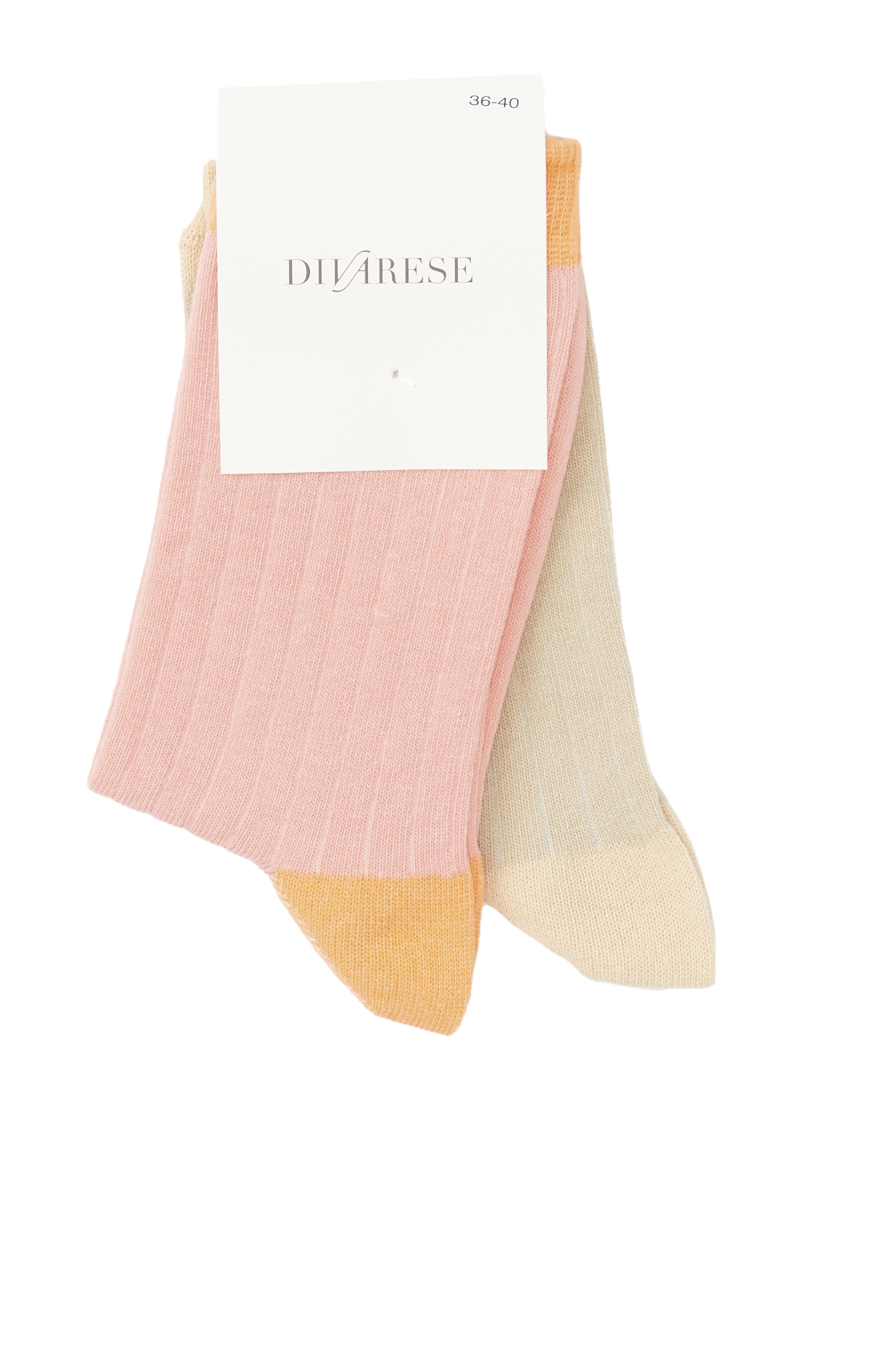 Turuncu Bej Kadın 2'Li Çorap Set