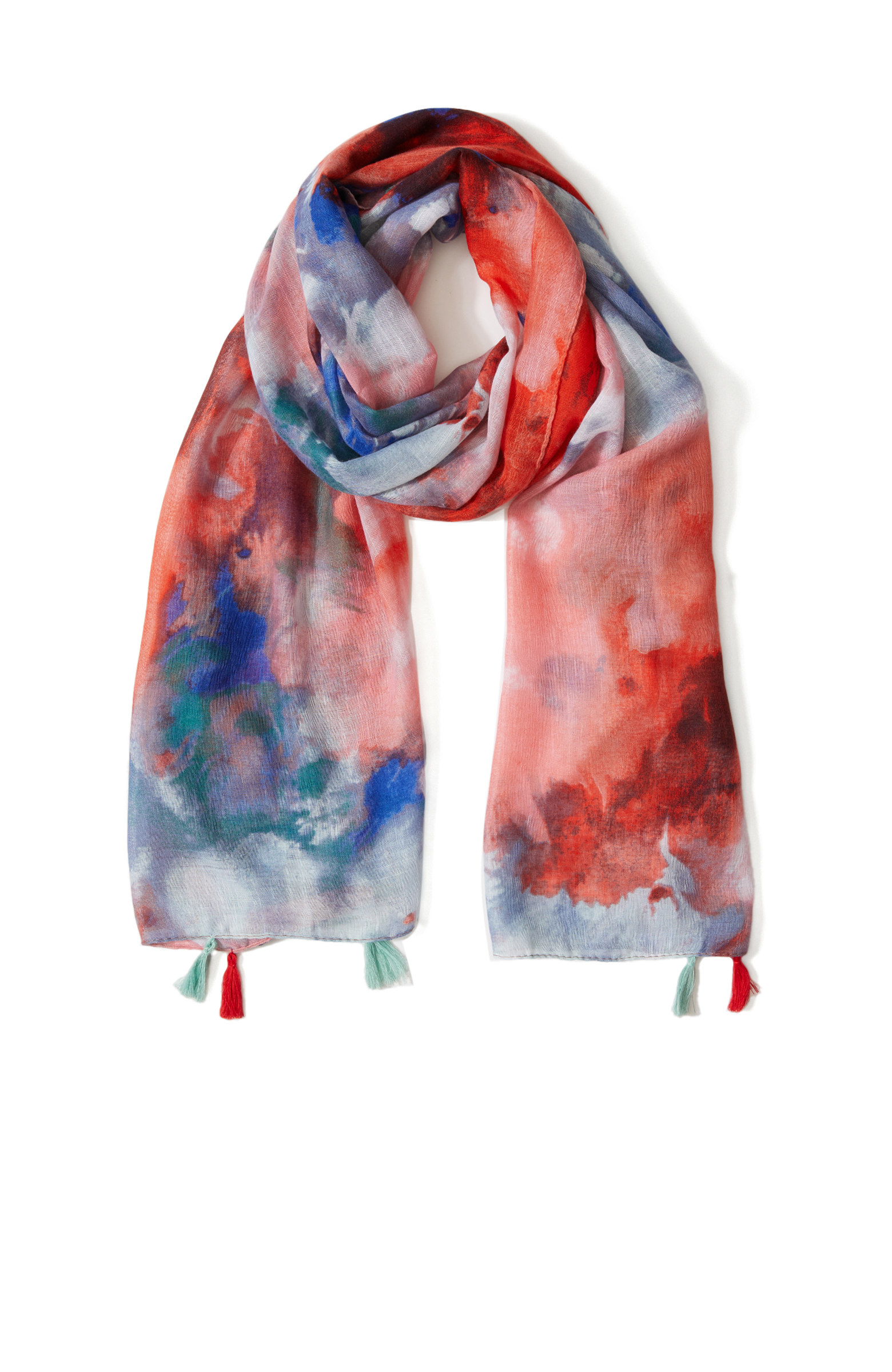 Renkli Batik Desenli Kadın Şal