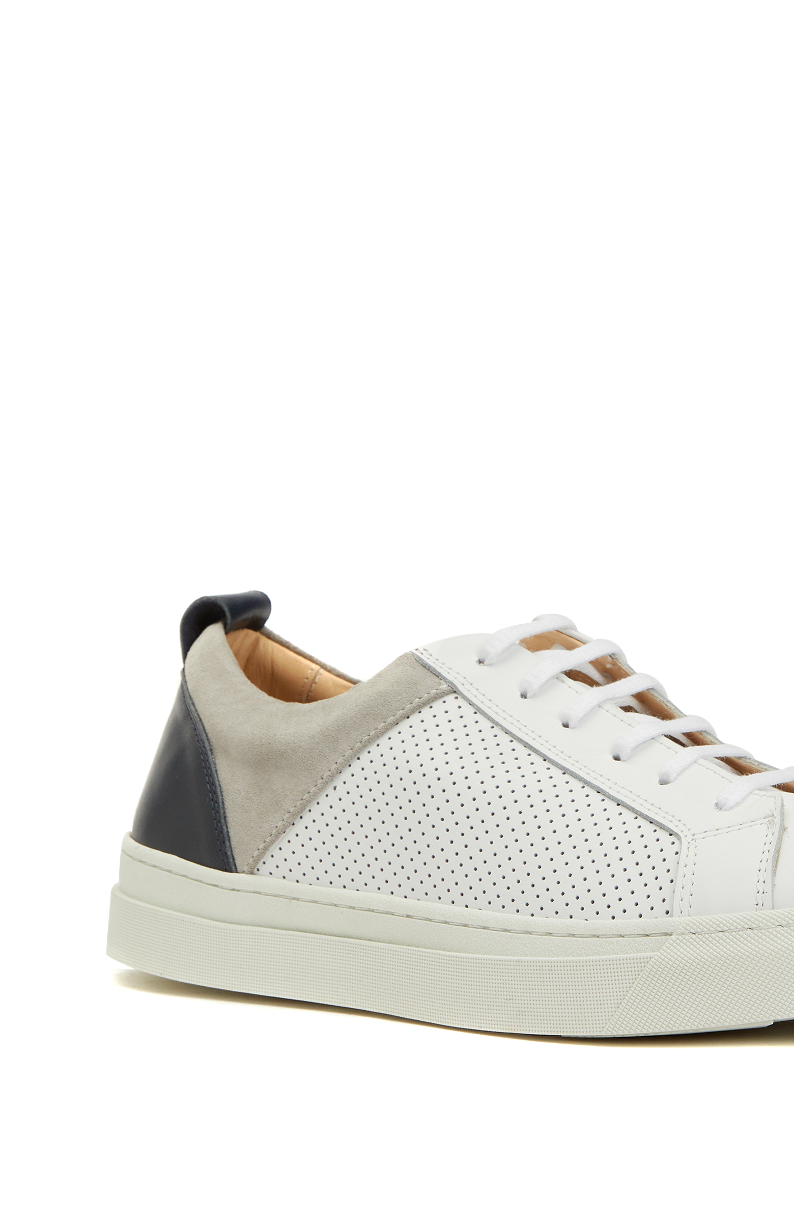 Beyaz Gri Erkek Deri Ayakkabı