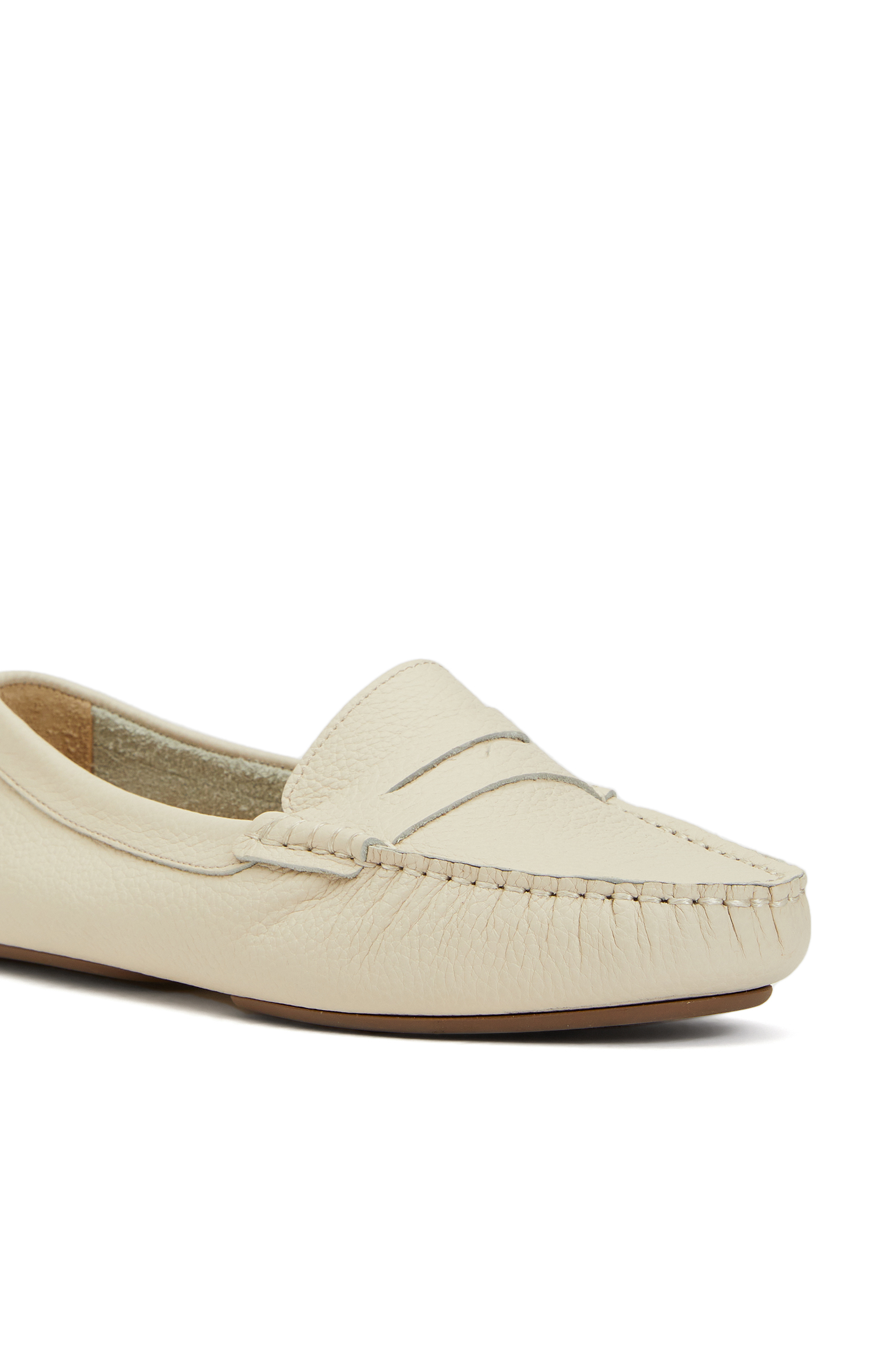 Bej Kadın Deri Loafer