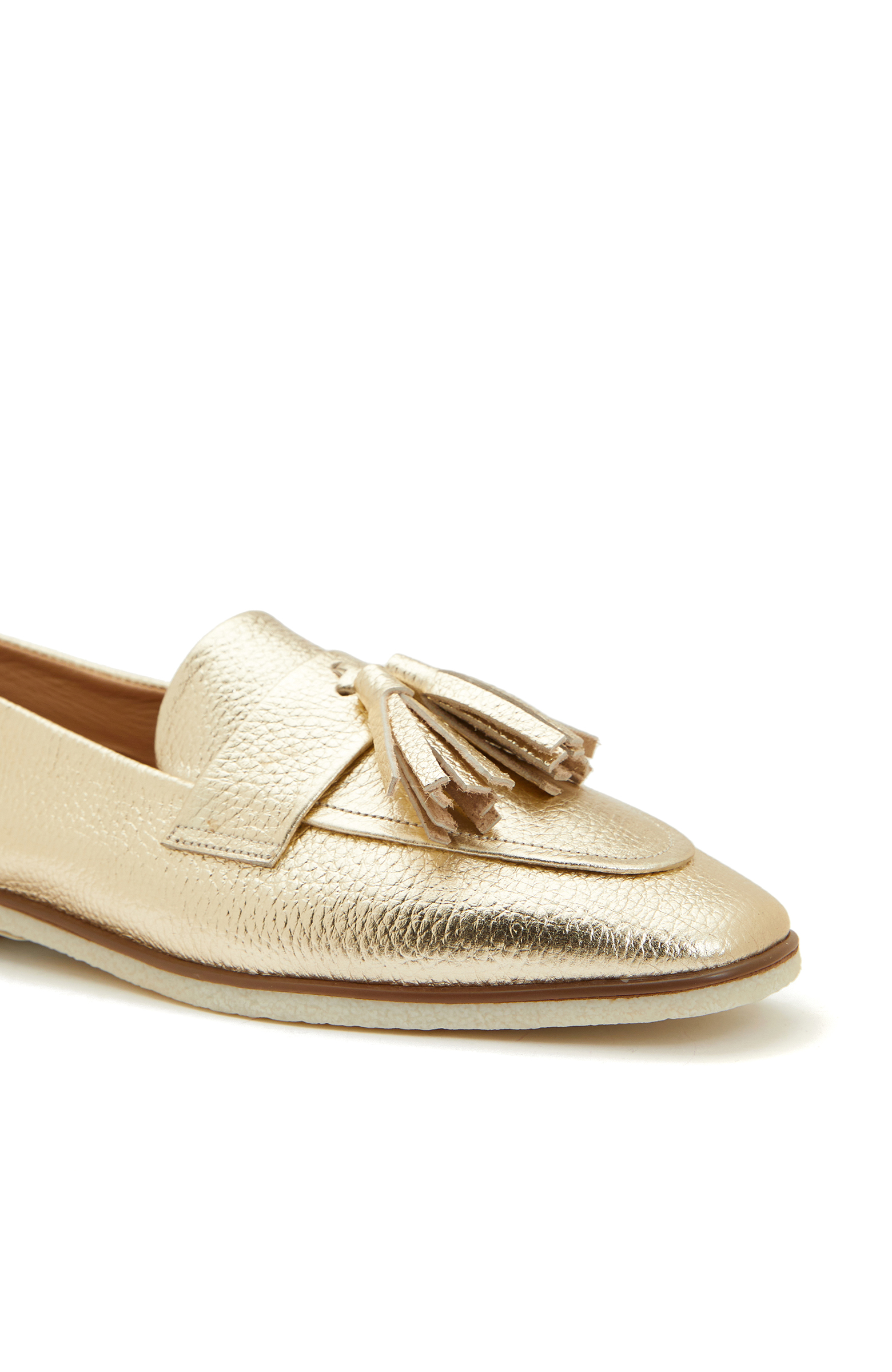 Gold Kadın Deri Loafer