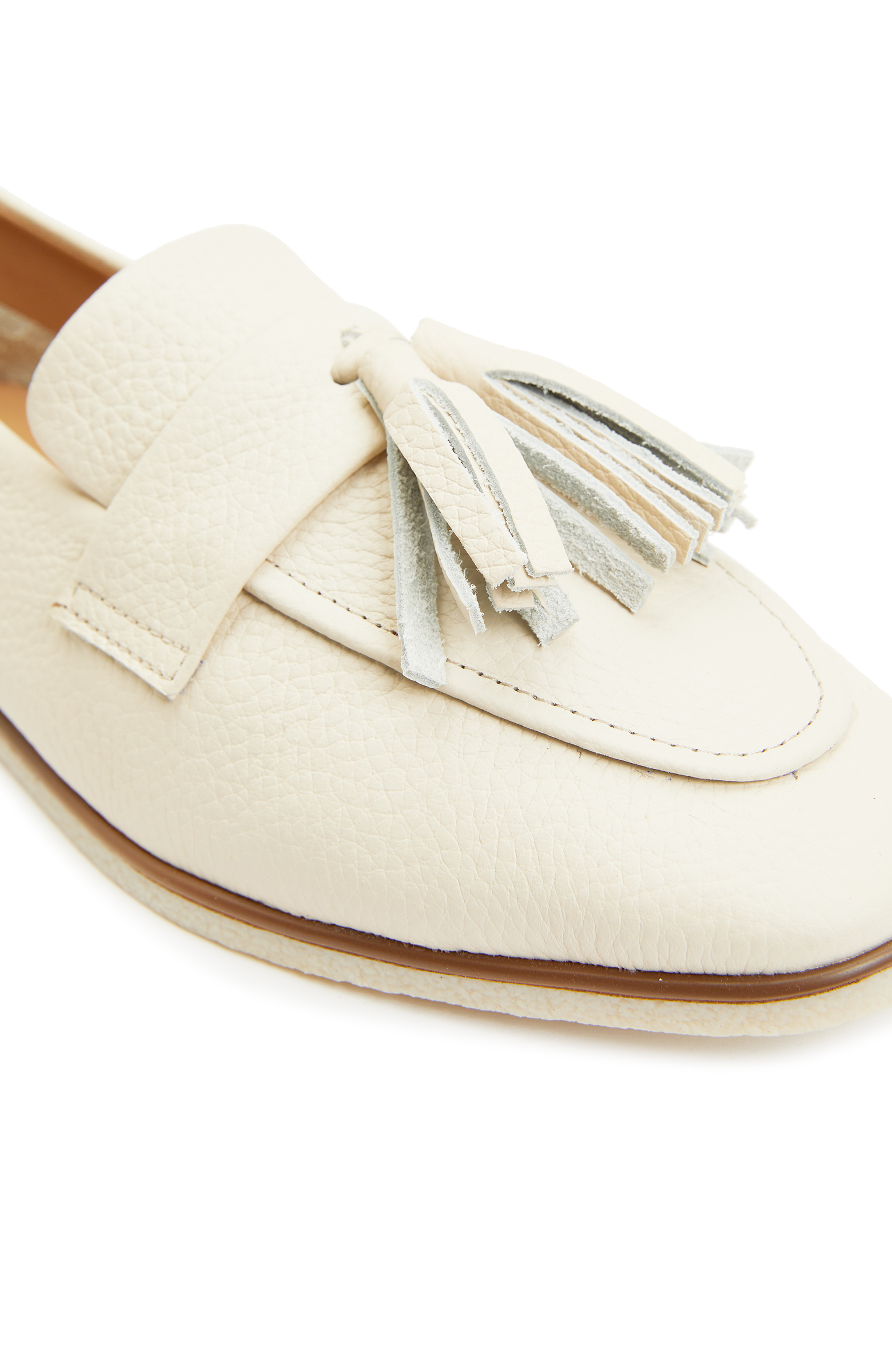 Bej Kadın Deri Loafer