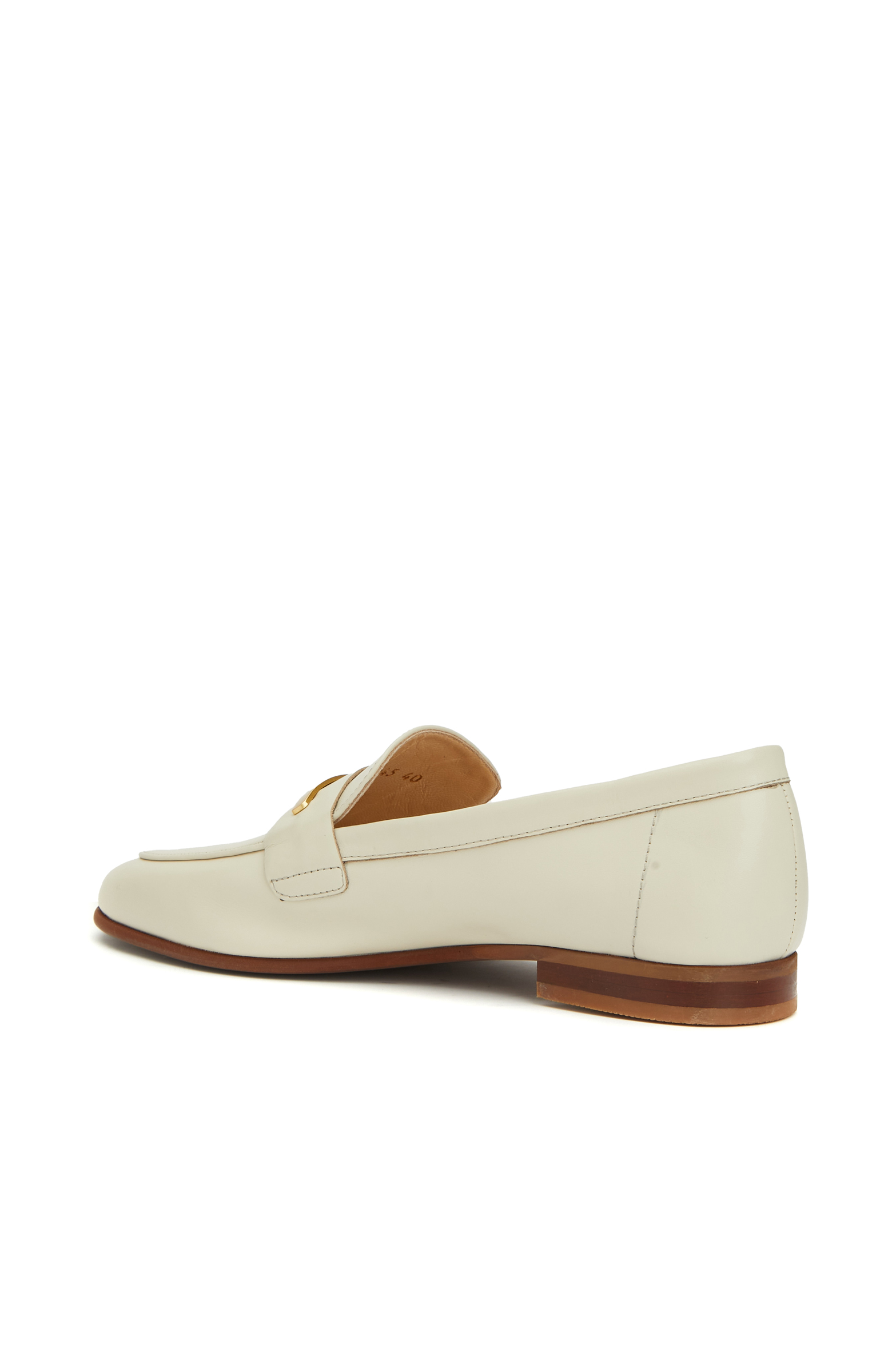 Kırık Beyaz Kadın Deri Loafer_2