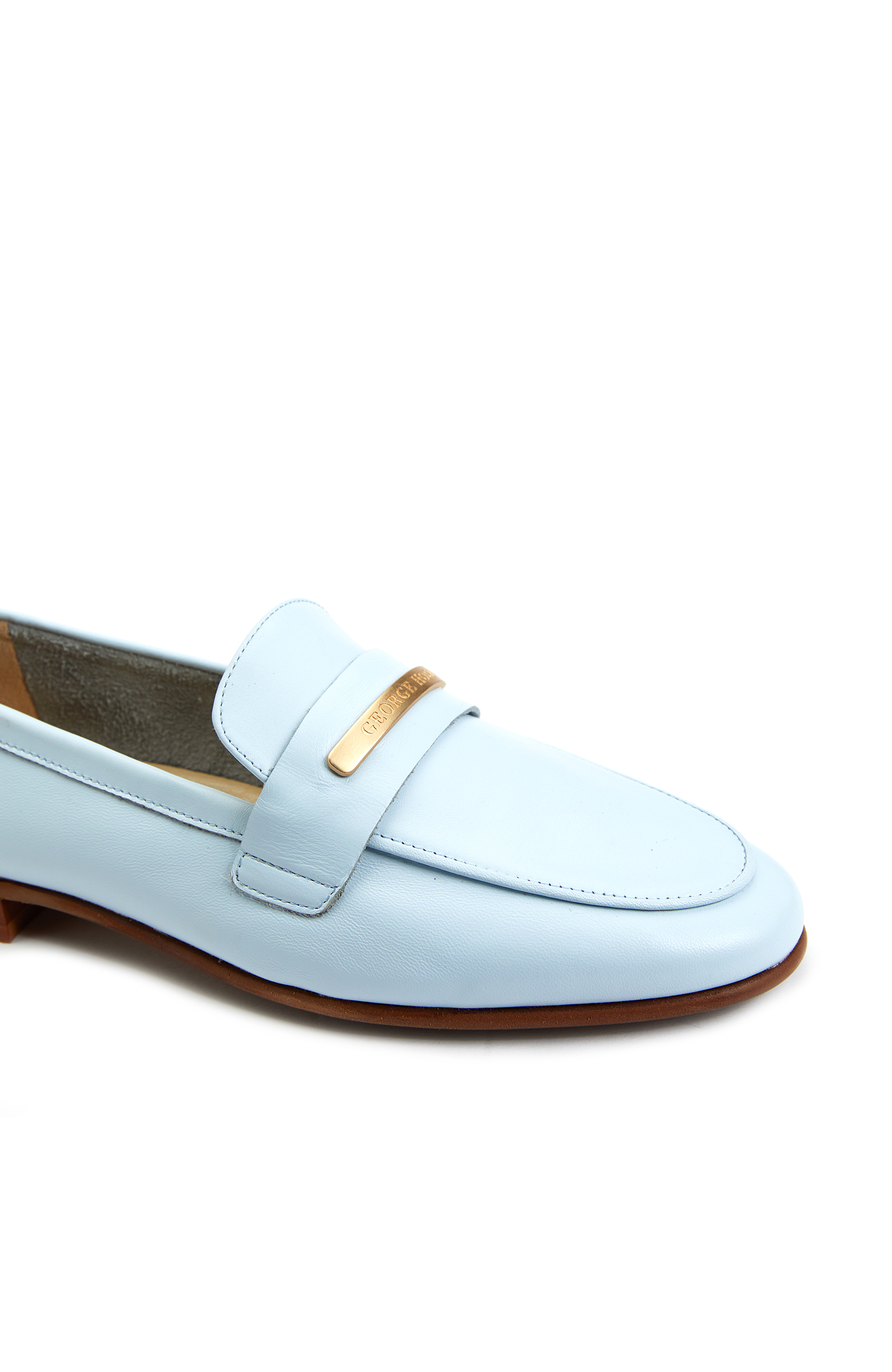 Buz Mavisi Kadın Deri Loafer