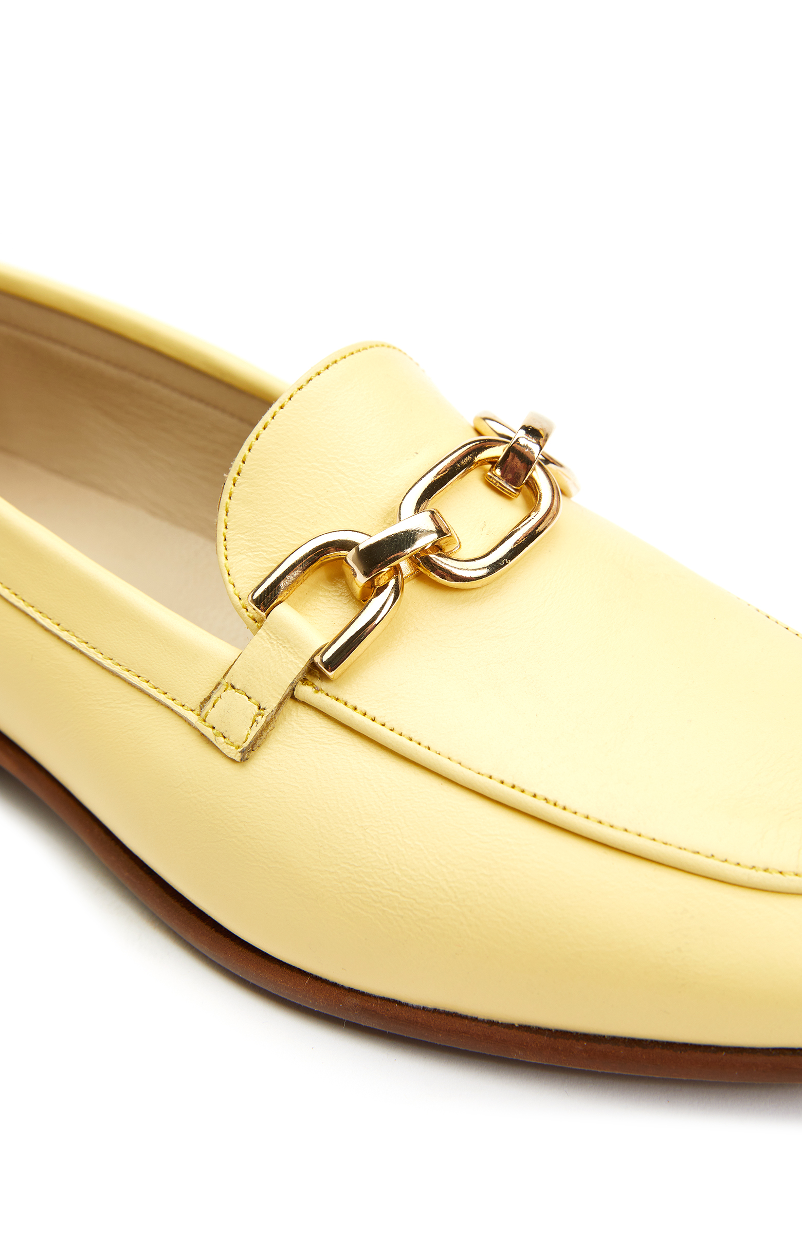 Sarı Kadın Deri Loafer