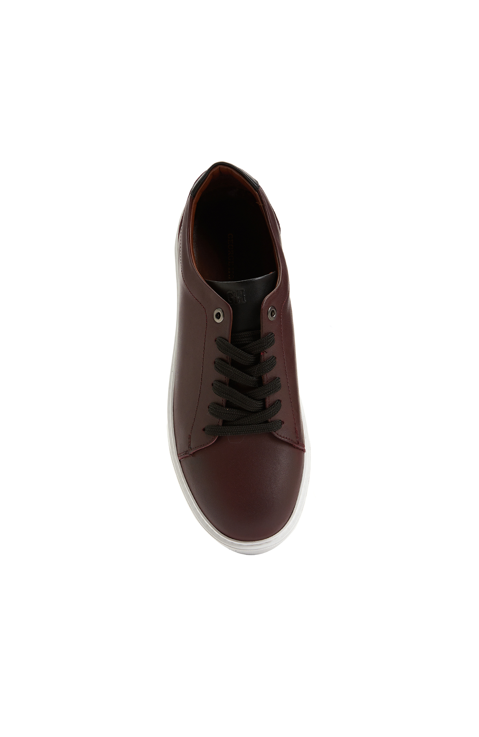 Bordo Kadın Deri Sneaker