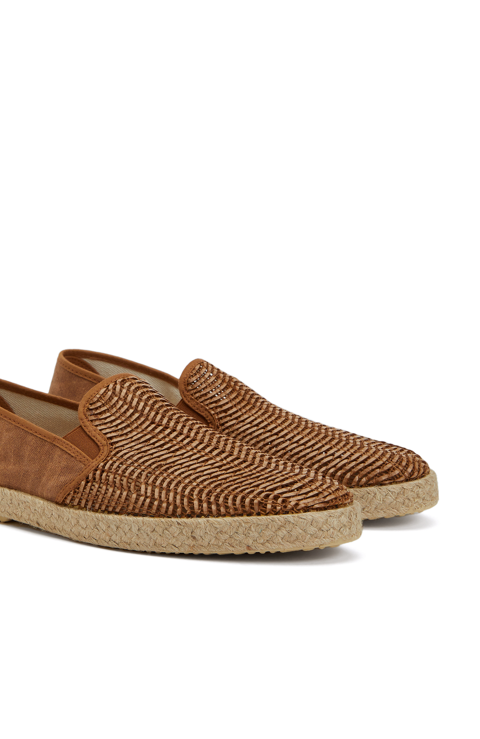 Bej Erkek Dokulu Kanvas Espadril