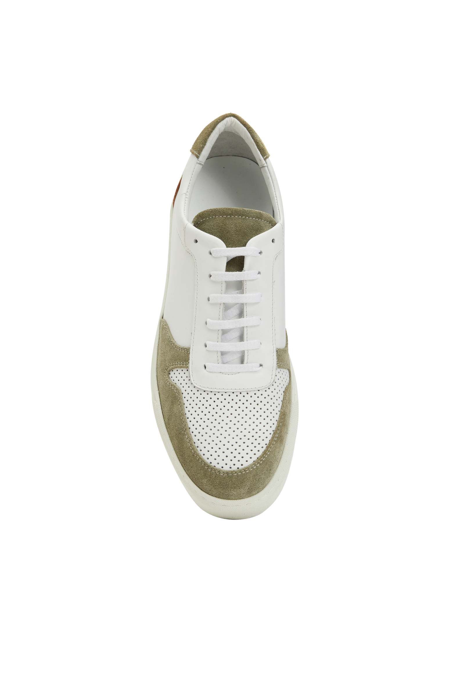 Beyaz Yeşil Erkek Deri Ayakkabı