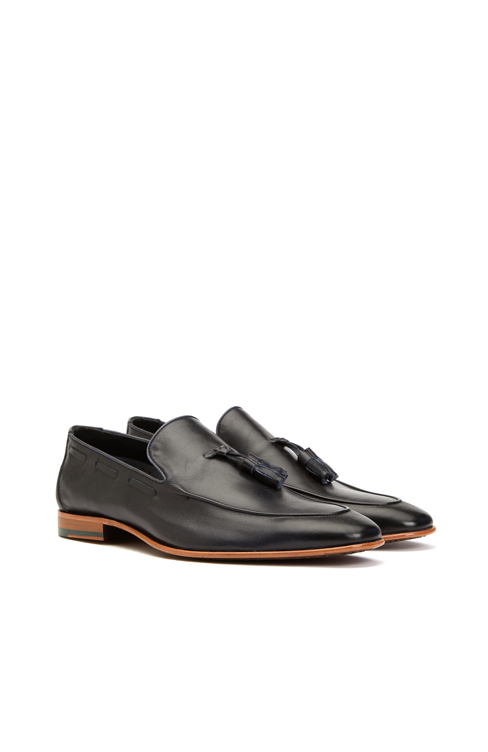 Lacivert Deri Erkek Loafer