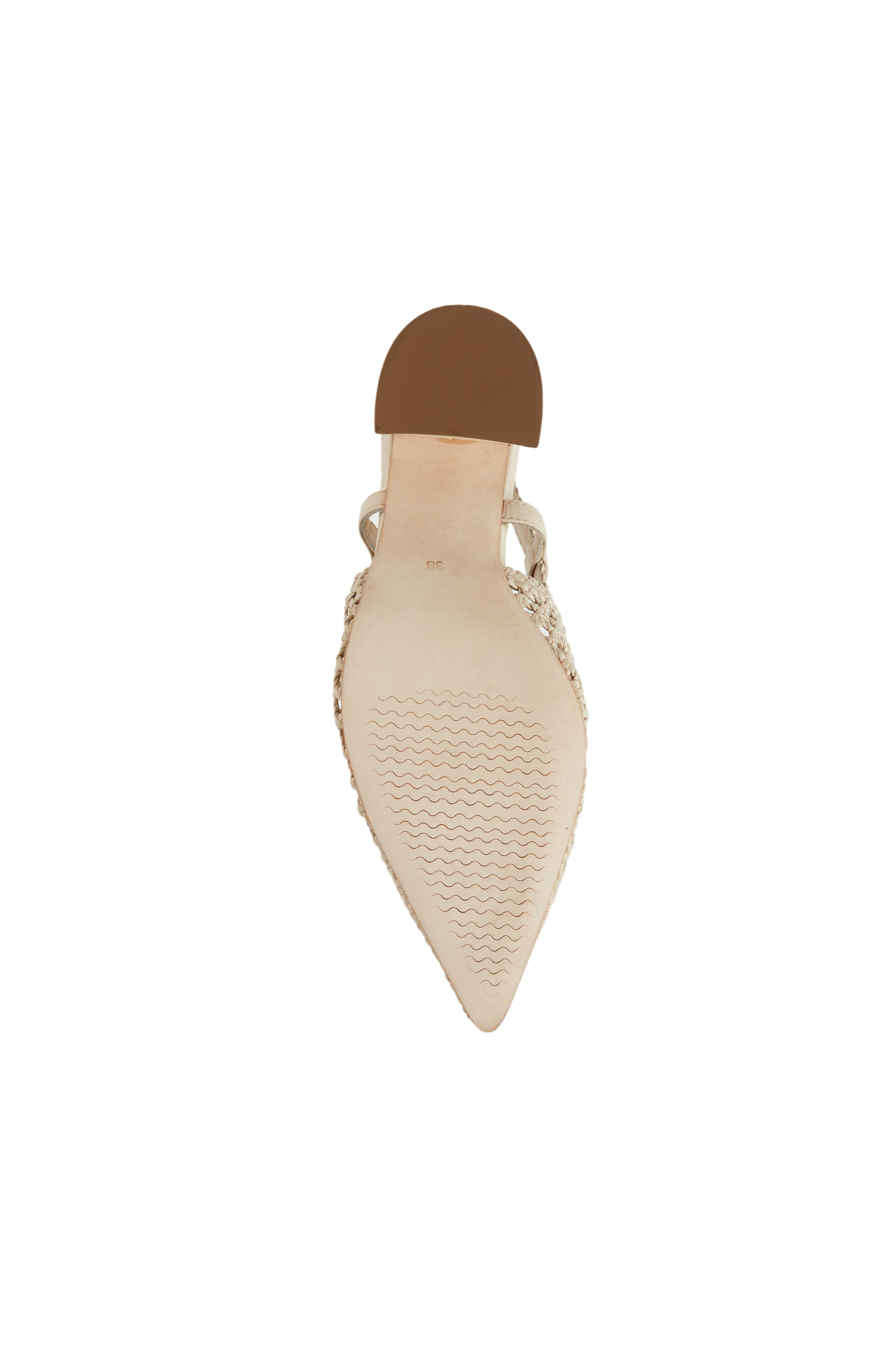 Kırıkbeyaz Kadın Deri Stiletto
