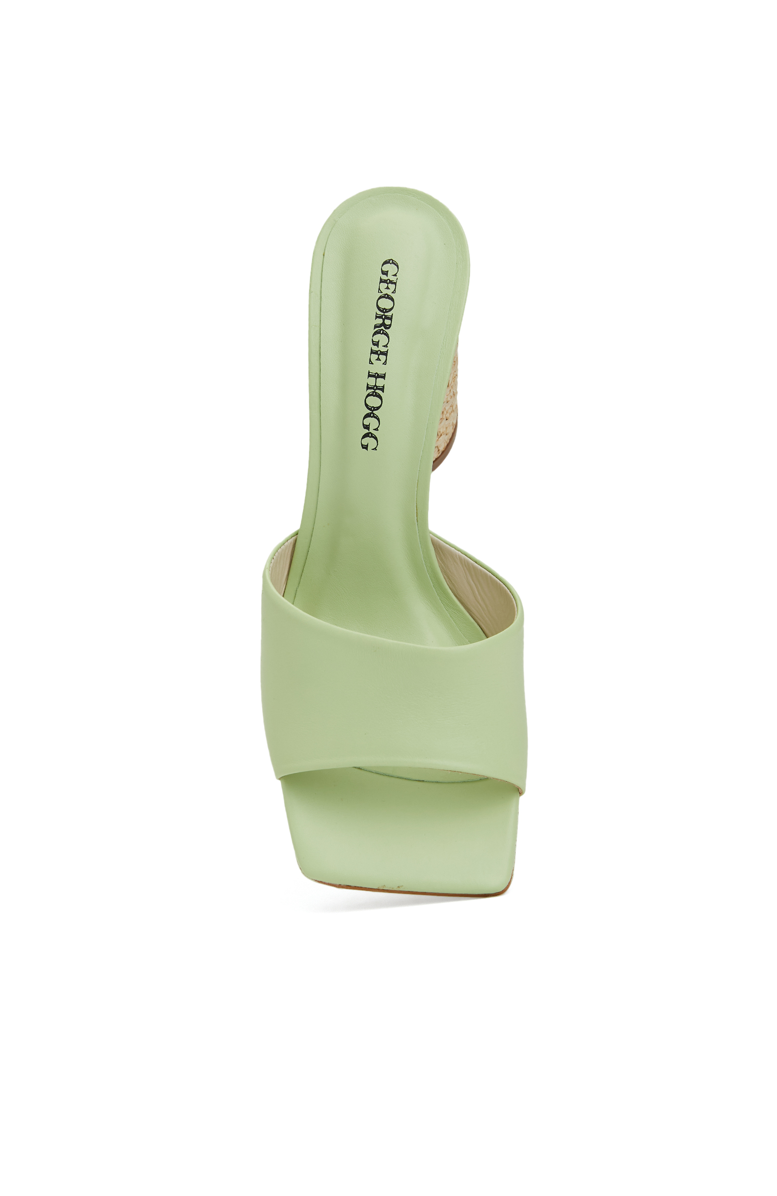 Yeşil Kadın Deri Terlik