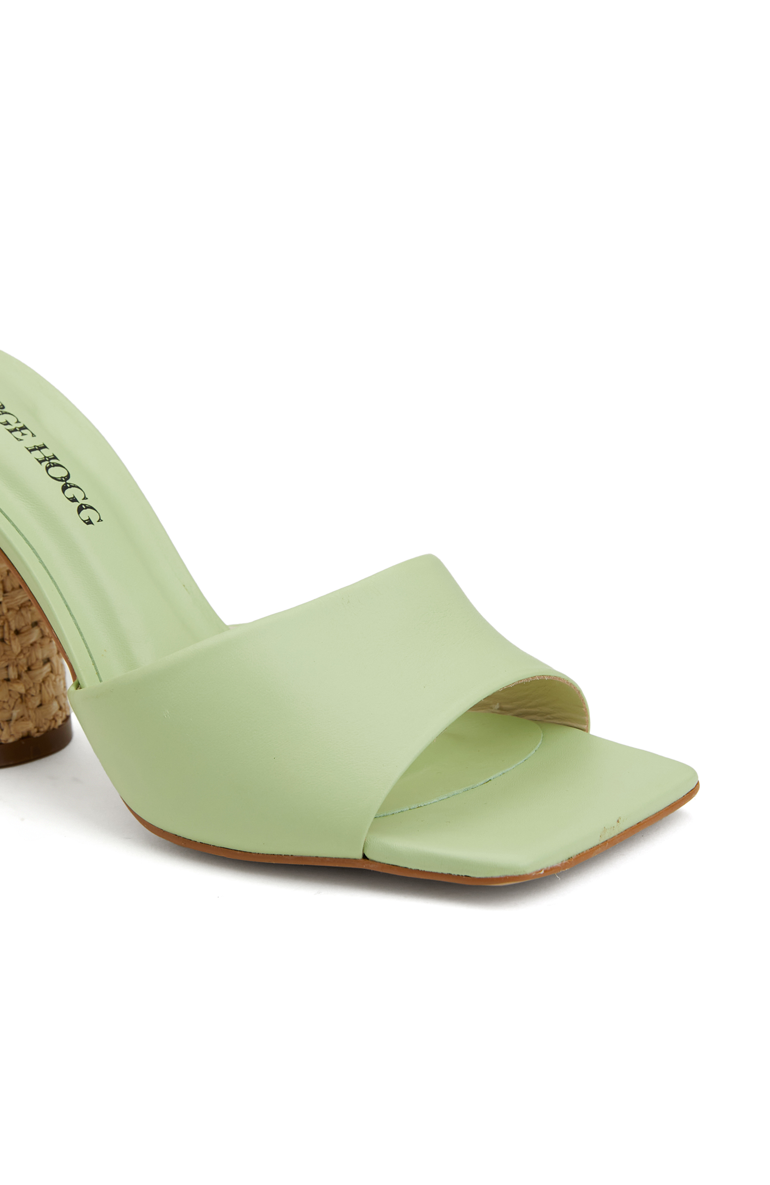 Yeşil Kadın Deri Terlik