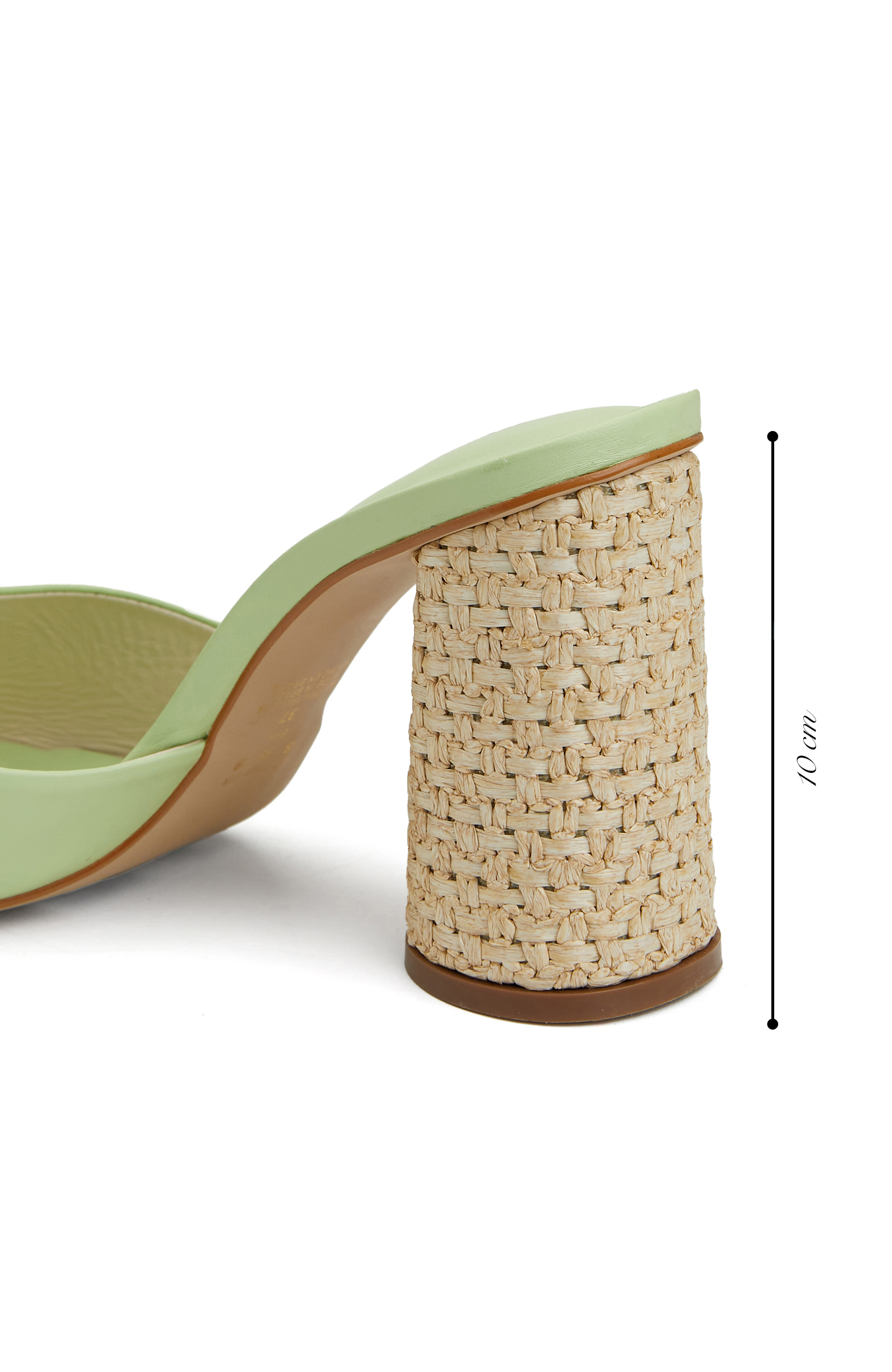 Yeşil Kadın Deri Terlik