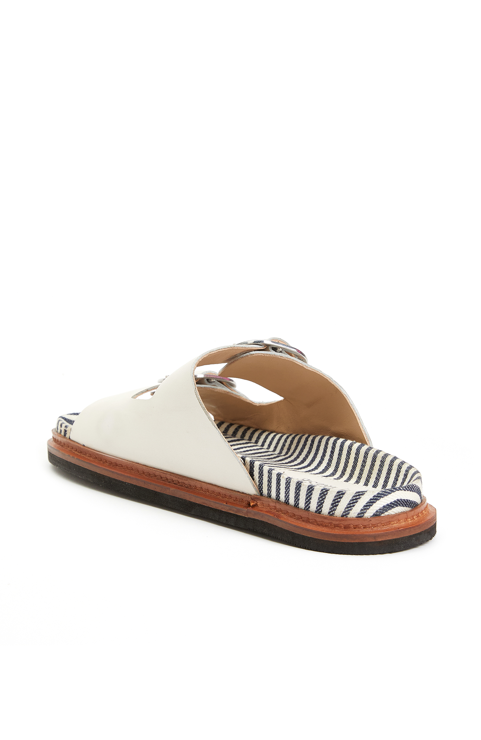 Beyaz Kadın Deri Terlik