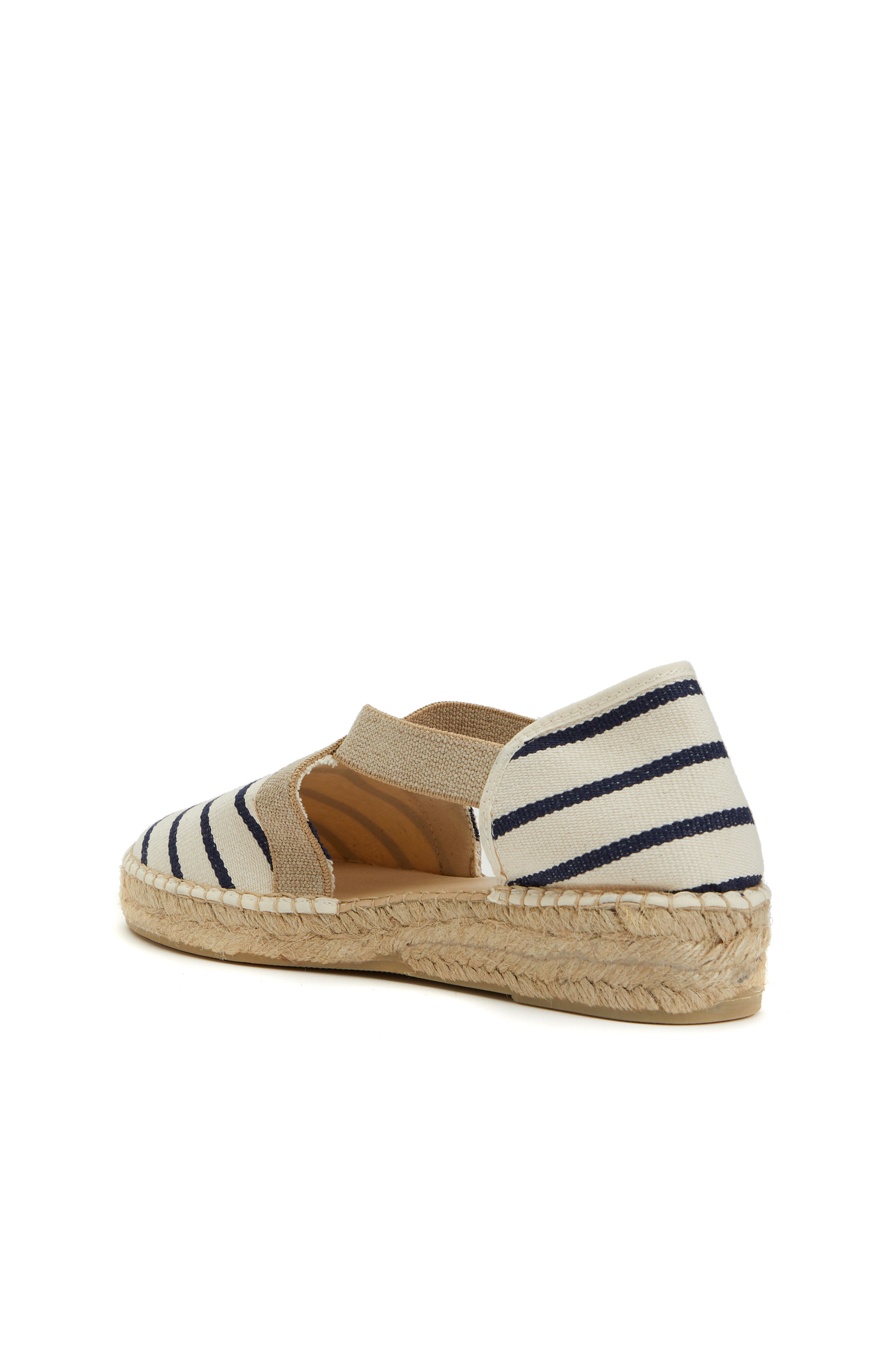 Beyaz Mavi Çizgili Kadın Espadril