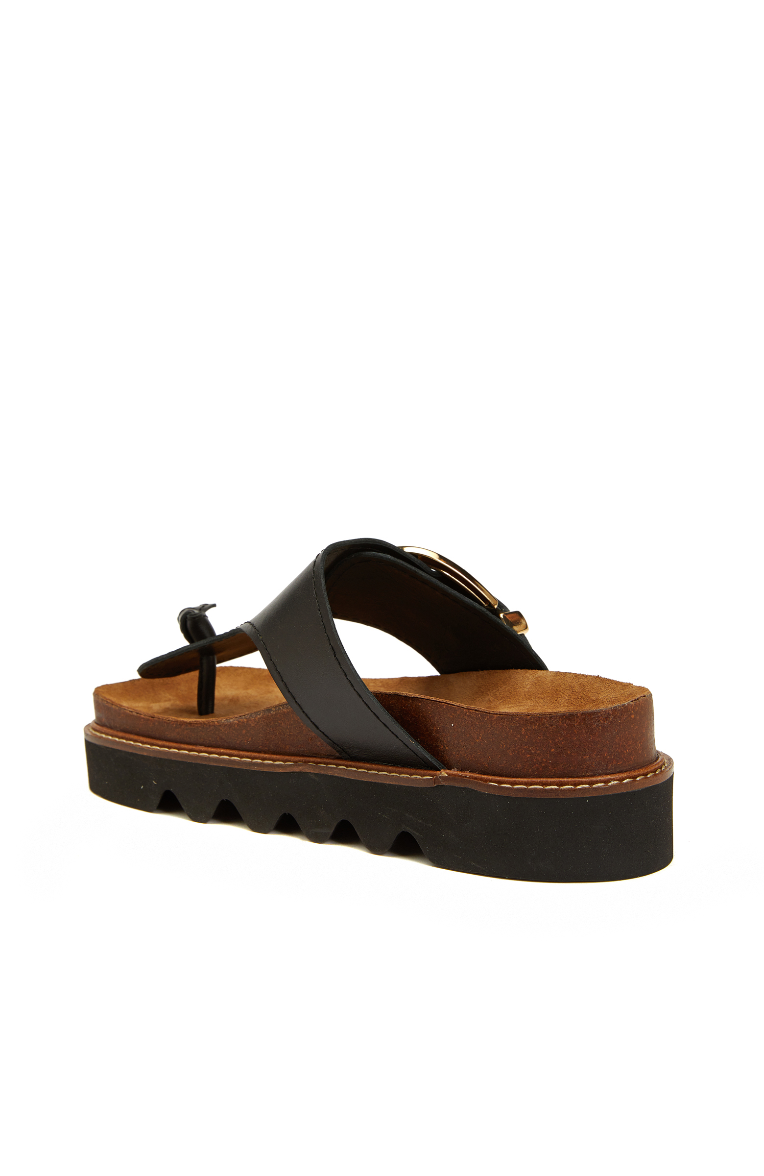 Siyah Kadın Deri Terlik