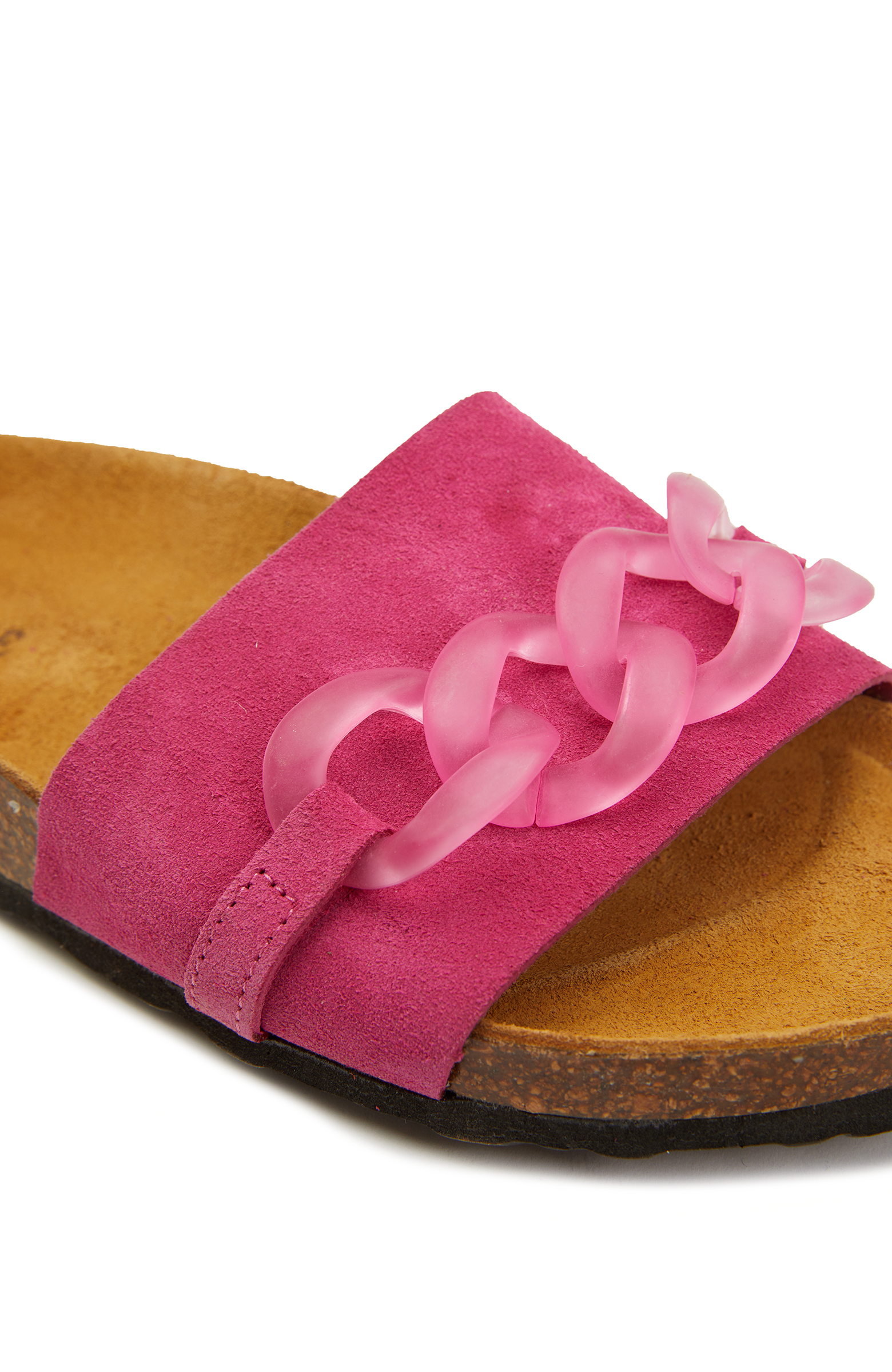 Fuşya Kadın Süet Terlik