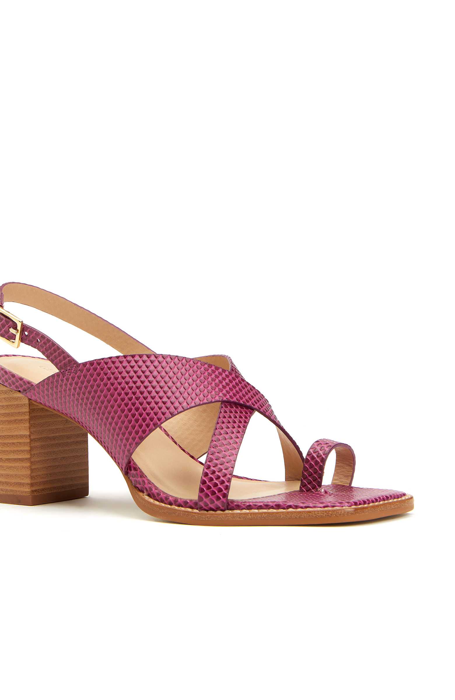 Pembe Kadın Deri Sandalet