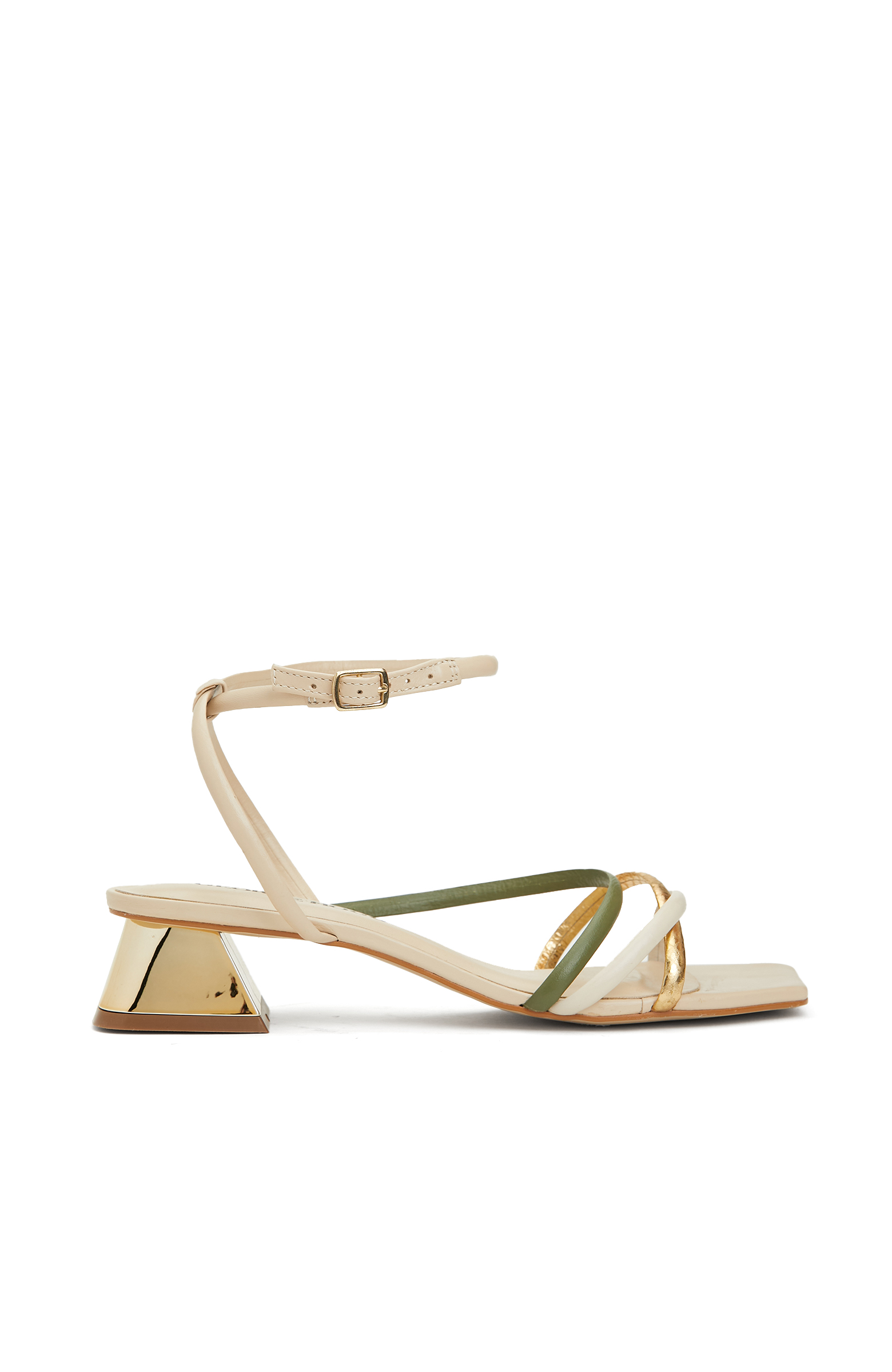 Gold Kadın Deri Sandalet