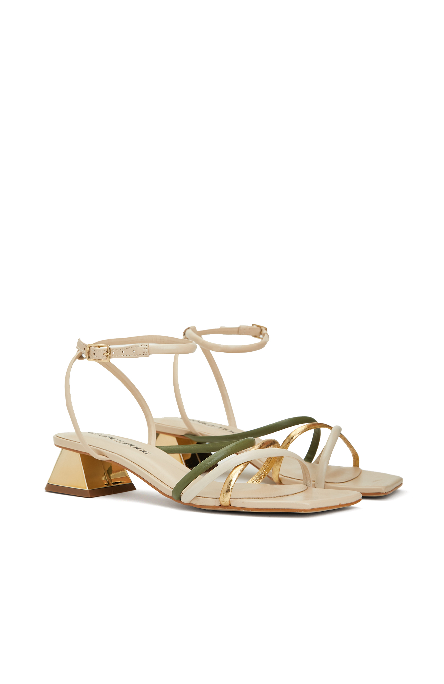 Gold Kadın Deri Sandalet